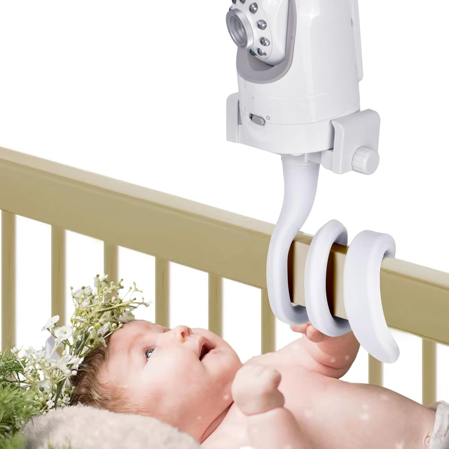 Ruinous Baby Monitor Mount, Universal Compatible with Infant Optics DXR-8, Arlo, Vtech, Motorola, ANMEATE, Portable & Travel-Friendly, Sturdy & Safe, Perfect Viewing Angle image number 3
