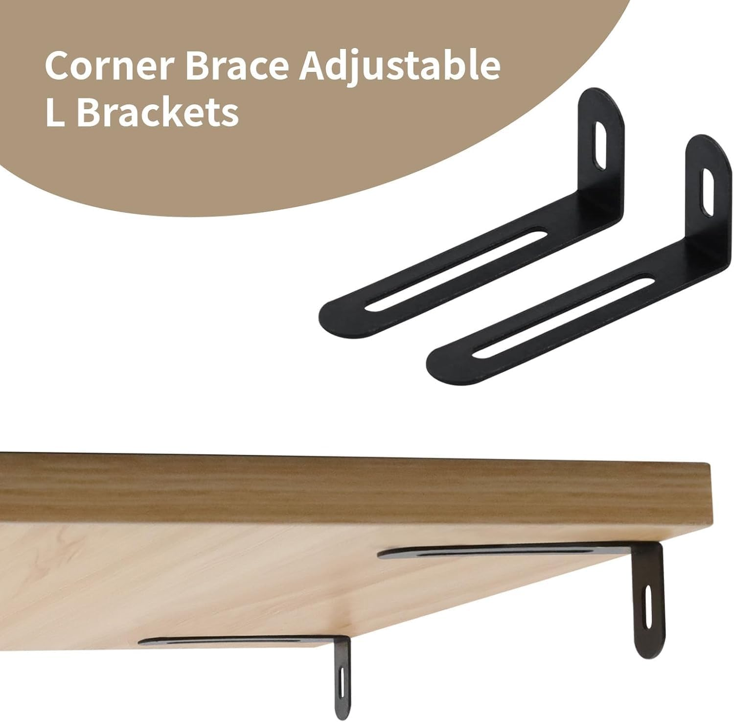 Adjustable Right Angle Brackets Metal L Bracket,15Pcs 90 Degree Corner Fastener Brace Support,Adjustable L-Shape Corner Brace with Slot,Corner Brace L Brackets Corner Bracket 90 Degree Corner Bracket