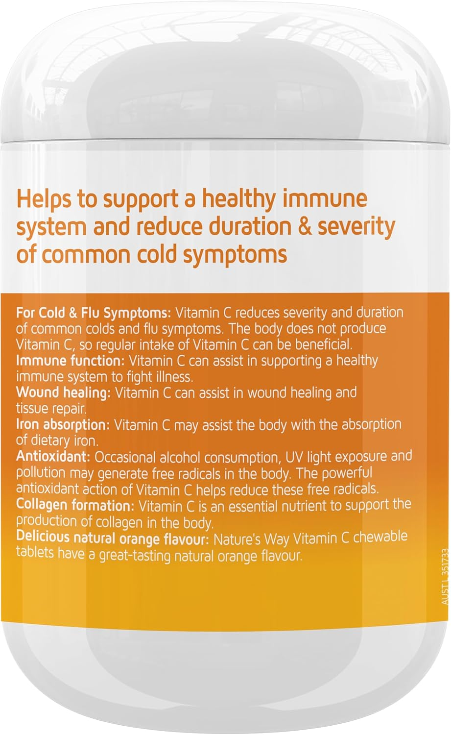 Nature'S Way Sugarless 500Mg Vitamin-C 320 Tablets image number 1