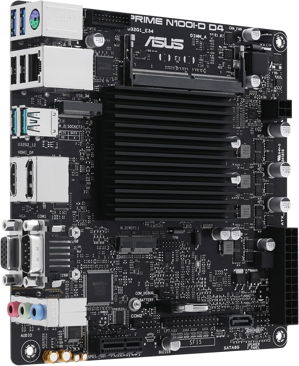 ASUS Prime N100I-D D4 Intel N100 Intel N100 Processor Pcie 3.0 USB 3.2 Gen 2 M.2 DDR4 Motherboard image number 2