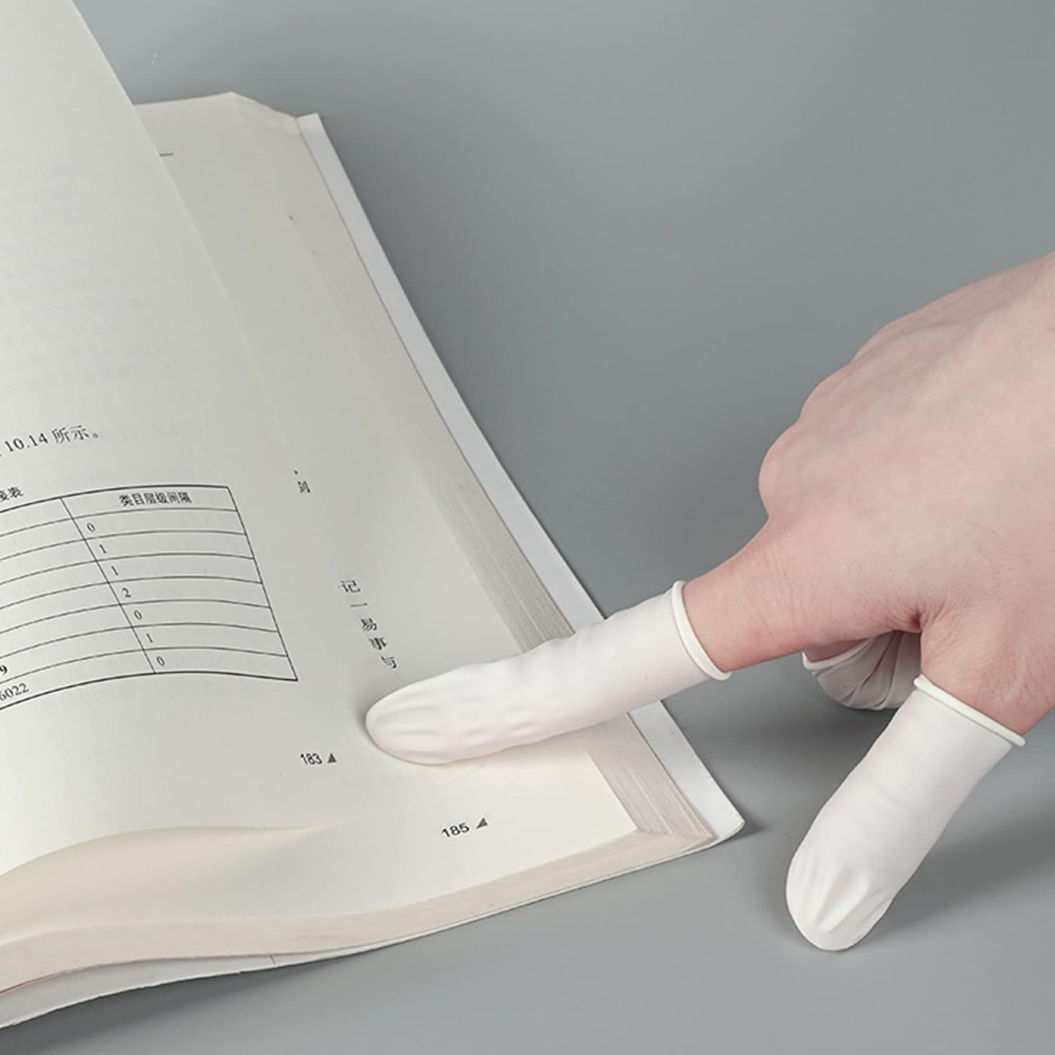 400 Count Latex Finger Cots Large Fingertip Gloves Disposable Finger Rubber Tips Protector Anti-Static image number 3