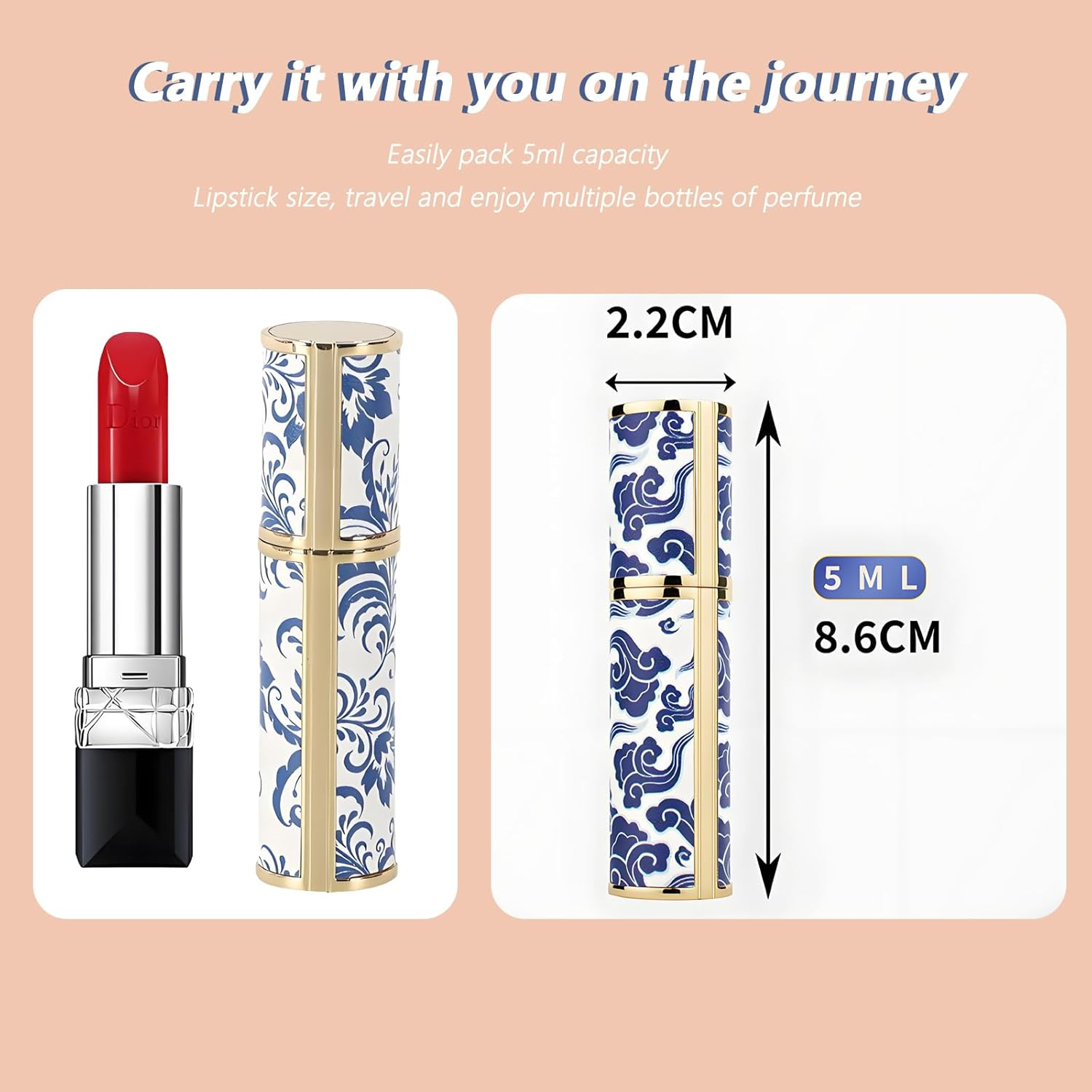 Checkzed Perfume Refill Bottle, 5ML Refillable Portable Perfume Spray Bottle for Women, Travel Mini Perfume Bottle for Purse & Perfume Atomizer image number 4