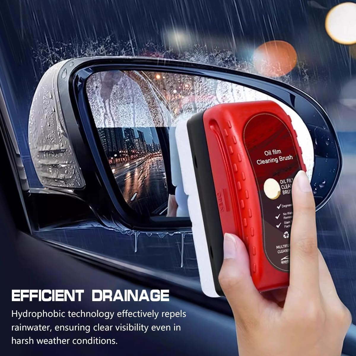 2Pack Automotive Oil Film Cleaning Brush New Glass Coating for Windshield Glass Oil Film Remover, Strong Front Windshield Remover for Windshield Improves Clarity and Visibility image number 5