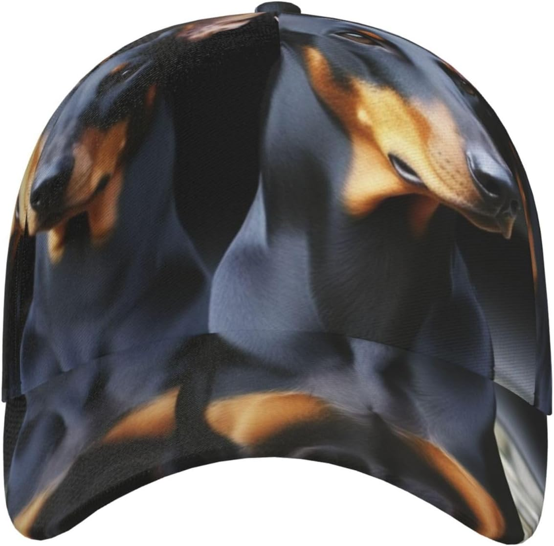 Doberman Baseball Cap for Women Men Classic Adjustable Summer Sun Hat Sports Stylish Trucker Hat Golf Cap Dad Hats for Running Workout Black, Black image number 5