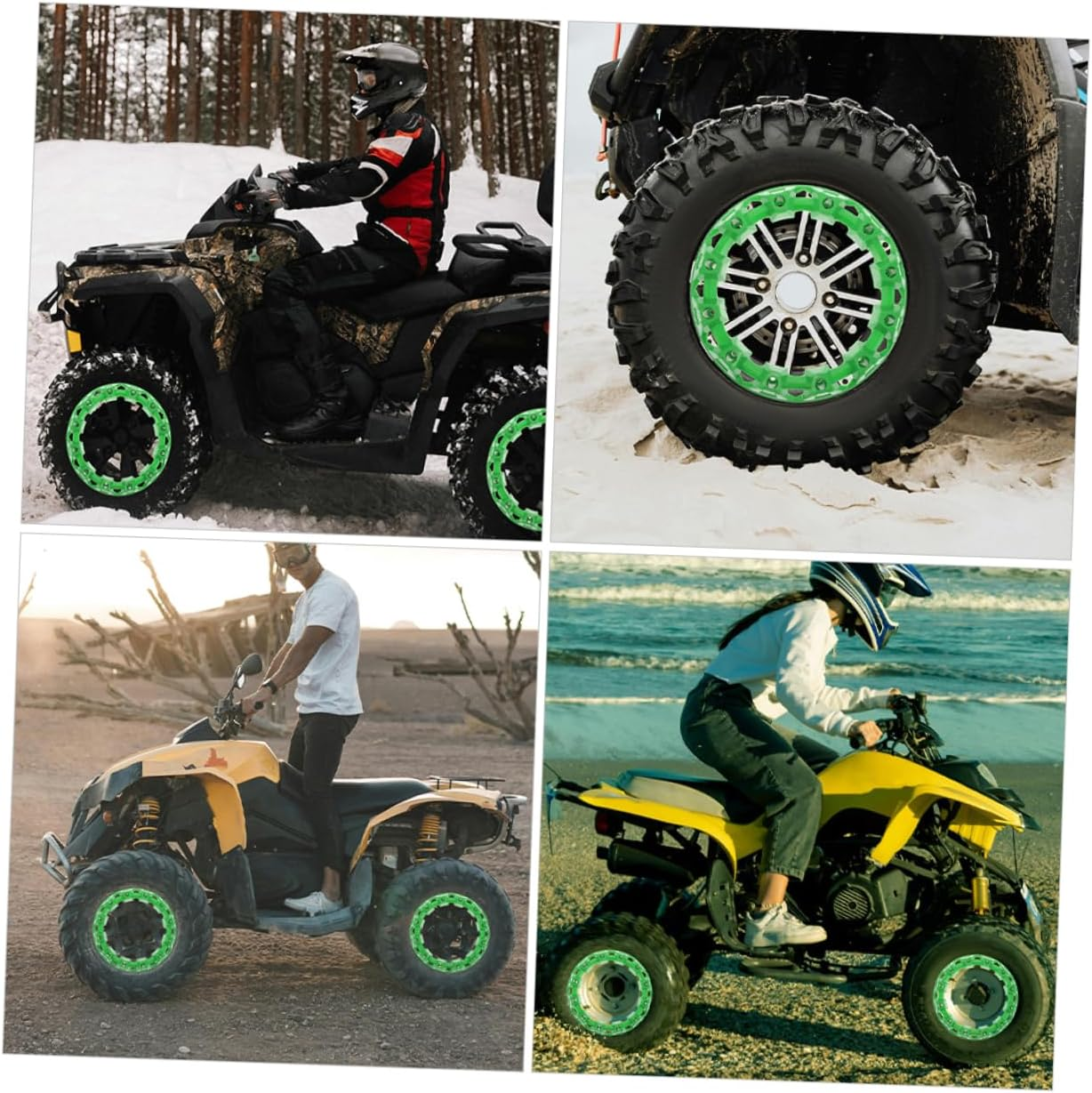 2Pcs Durable ATV Wheel Rim Covers Plastic Hub Protectors for off Road Vehicles Weather Resistant Decorative Trim for Enhanced Stability and Versatile Compatibility image number 2