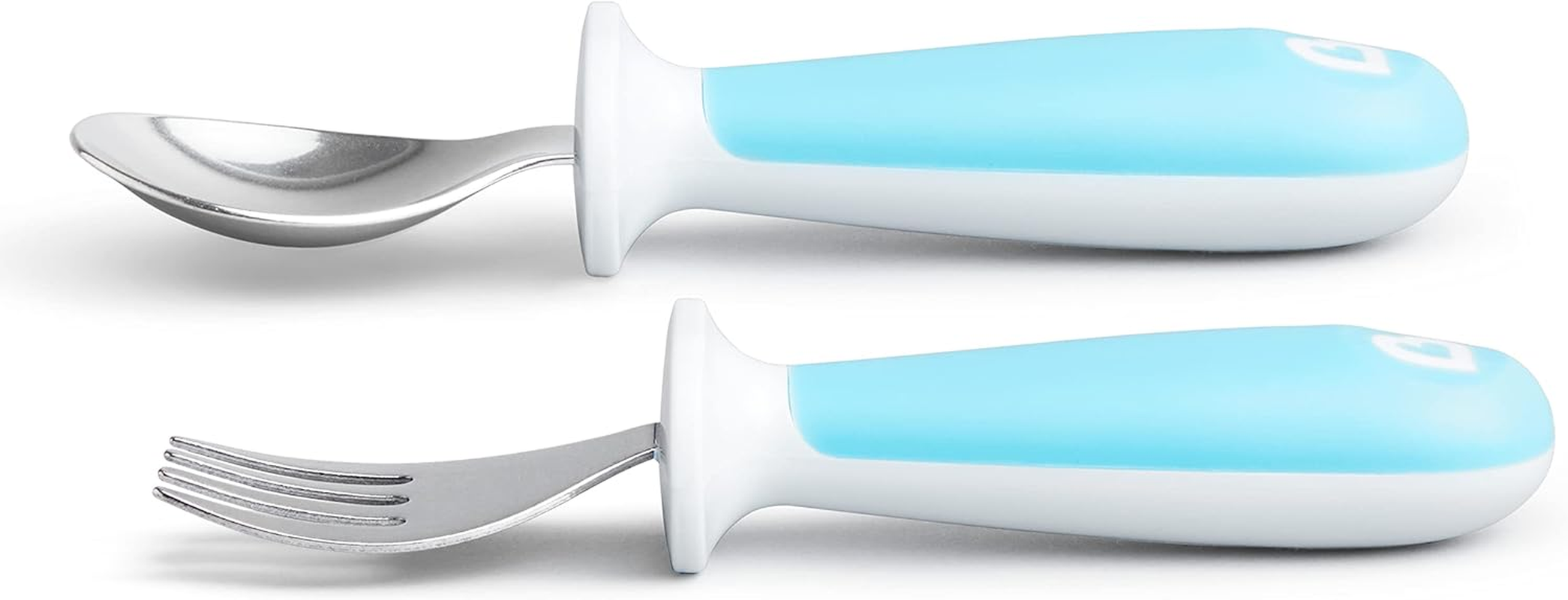 Munchkin 6 Count Raise Toddler Forks and Spoons, Blue (Pack of 1)