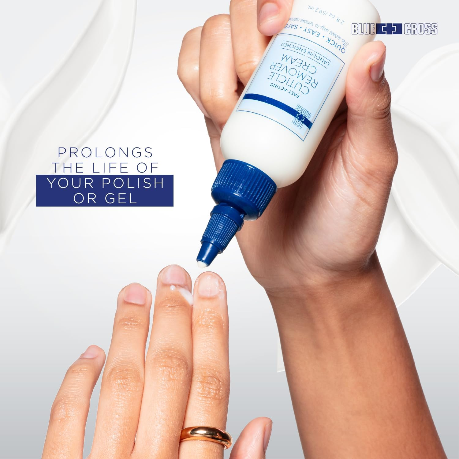 Blue Cross Cuticle Remover Cream for Dry Damaged Cuticles, Moisturizing Cuticle Softener for Nails, Professional Nail Care for Dry Manicures, Brittle Hang Nails, Made in USA, 2Oz image number 6