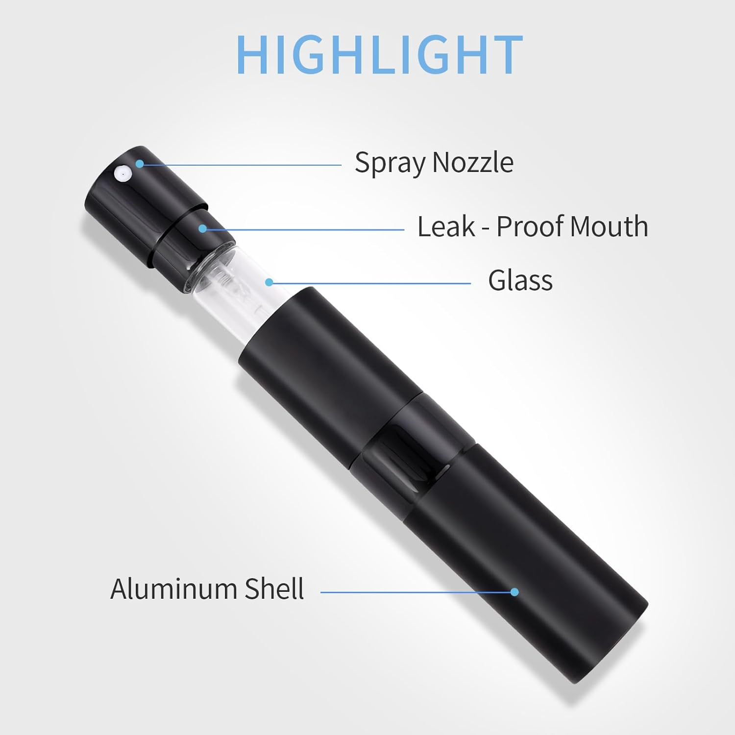 Putmhim 3Pcs 8Ml Cologne Travel Bottle, Perfume Atomizer, Refillable Perfume Sprayer, Twist up Perfume Bottle, Mini Perfume Dispenser（Black） image number 4