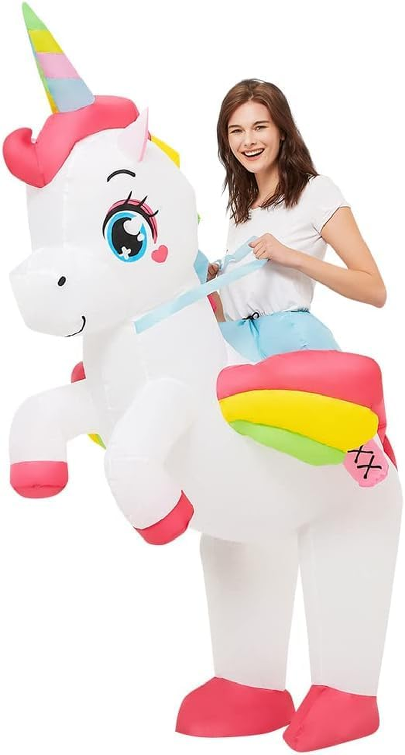 Inflatable Adult Unicorn Costume for Funny Inflatable Costume, Blow up Costume Halloween Party Cosplay for Men Women image number 2