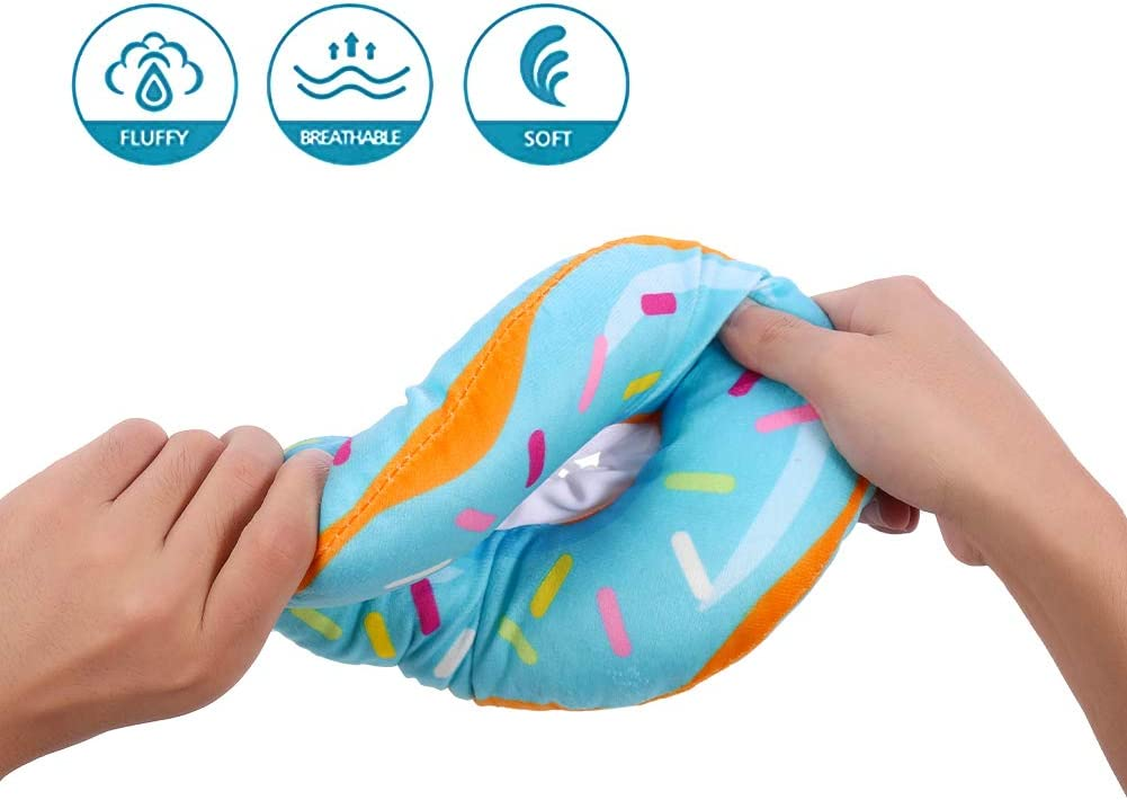 Xinzistar Cat Cone Collar Recovery Collar Pet Kitten Soft Protective Neck Collar after Surgery Adjustable Healing Elizabeth Collar Comfy Cotton Cone (S, Blue Donut) image number 2