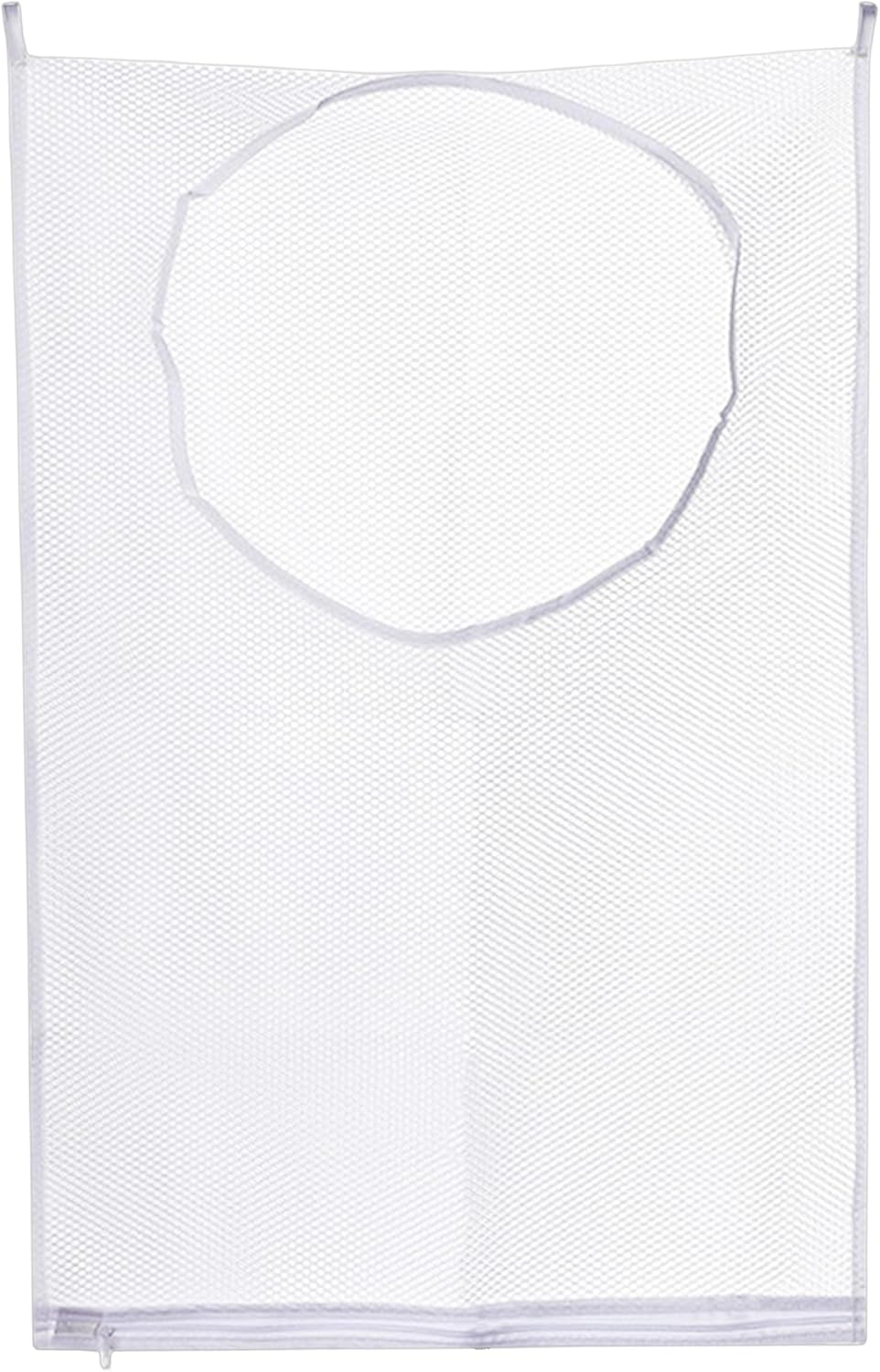 AUXIN 4 Pack Hanging Storage Bags, Foldable Laundry Baskets, 75Cmx50Cm Mesh Sack with 8 Adhesive Hooks, Perfect for Dormitory Bathroom Kitchen Storage Dirty Clothes/Junk Food/Potatoes Onions/Plush Toy image number 2