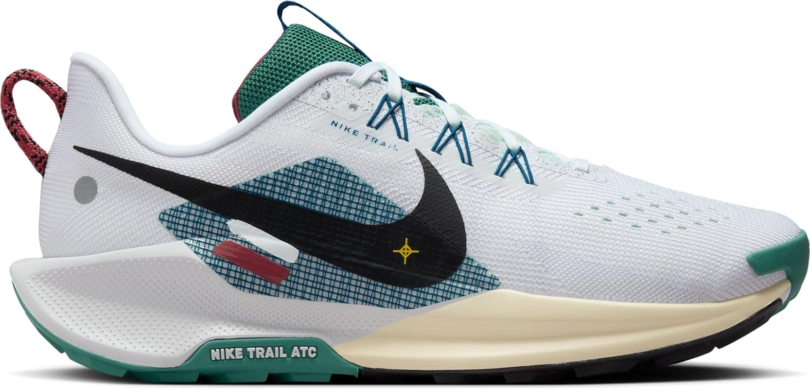 Nike Pegasus Trail 5 Men'S Trail Running Shoes (DV3864-100, White/Court Blue/Cedar/Black) image number 6