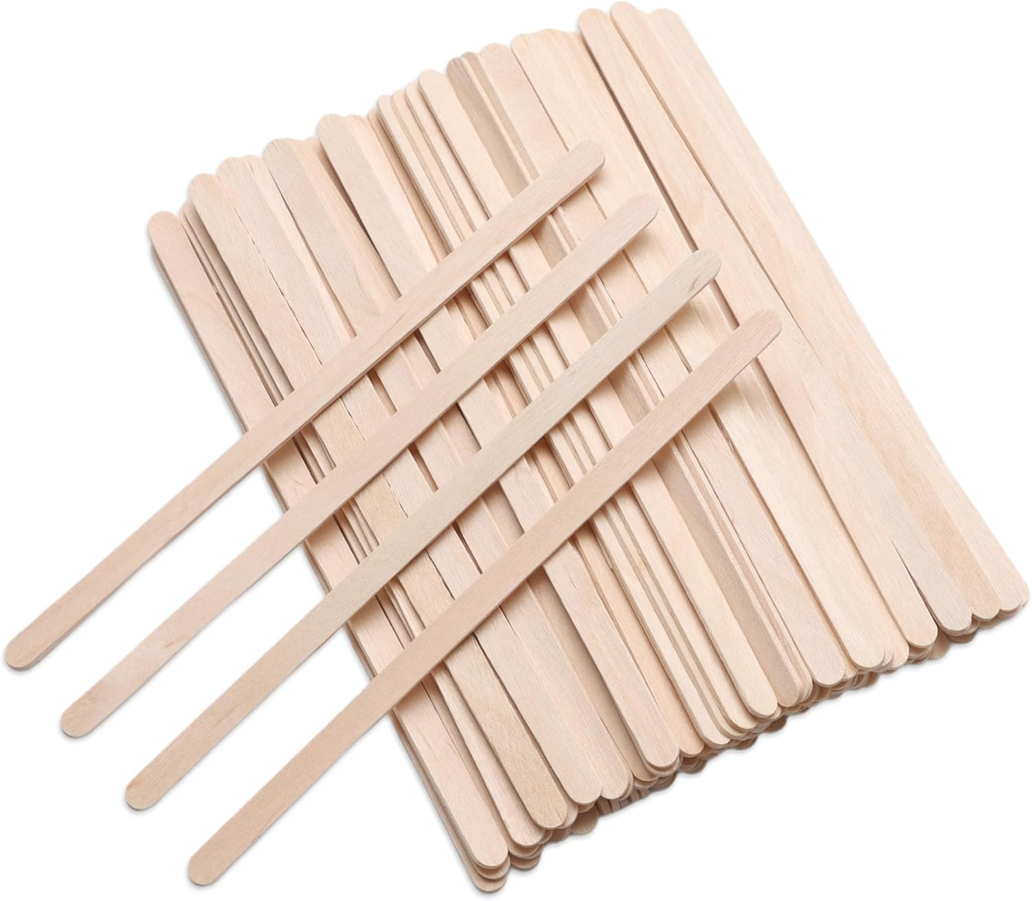 300Pcs Wooden Wax Sticks - for Body Legs Face 5.5Inch Medium Sizes Eyebrow Waxing Applicator Spatulas Wood Coffee Stirrs Wooden Carft Stick image number 2