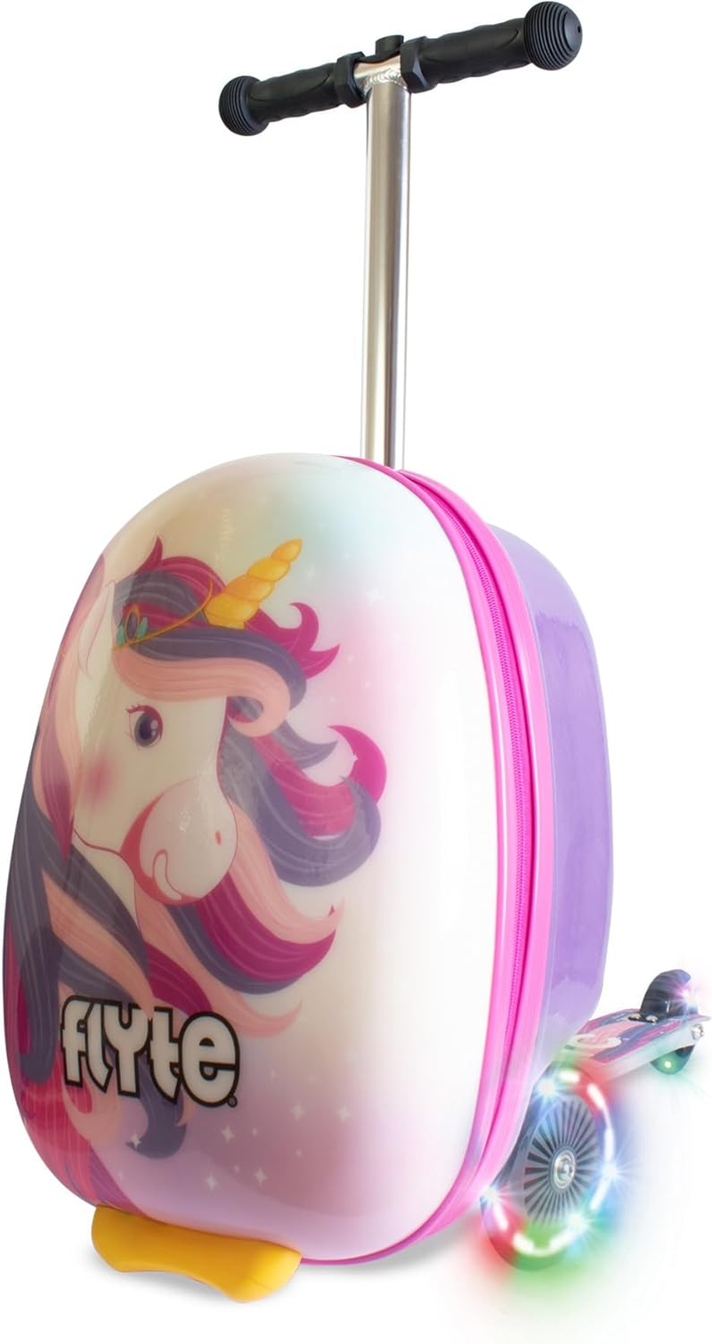Flyte Zinc Kids Suitcase Scooter Luna the Unicorn 18" image number 3
