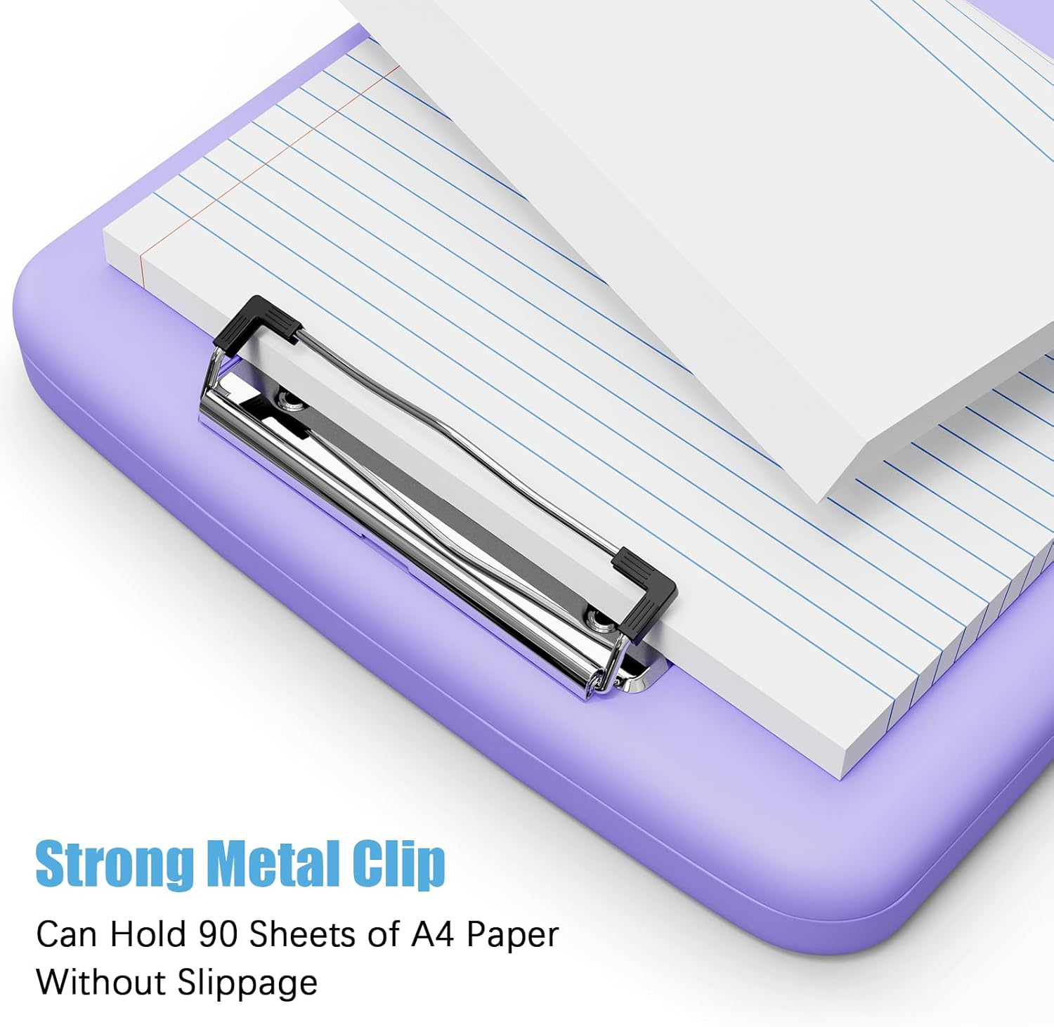 Hongri Clipboard with Storage with Pen Holder, Folder Nursing Clip Board 8.5 X 11 Foilo-Side Opening, High Capacity, Light Weight for Teachers, Classroom. Size 14 X 9.6 X 1.2 In(Purple) - Blue image number 7