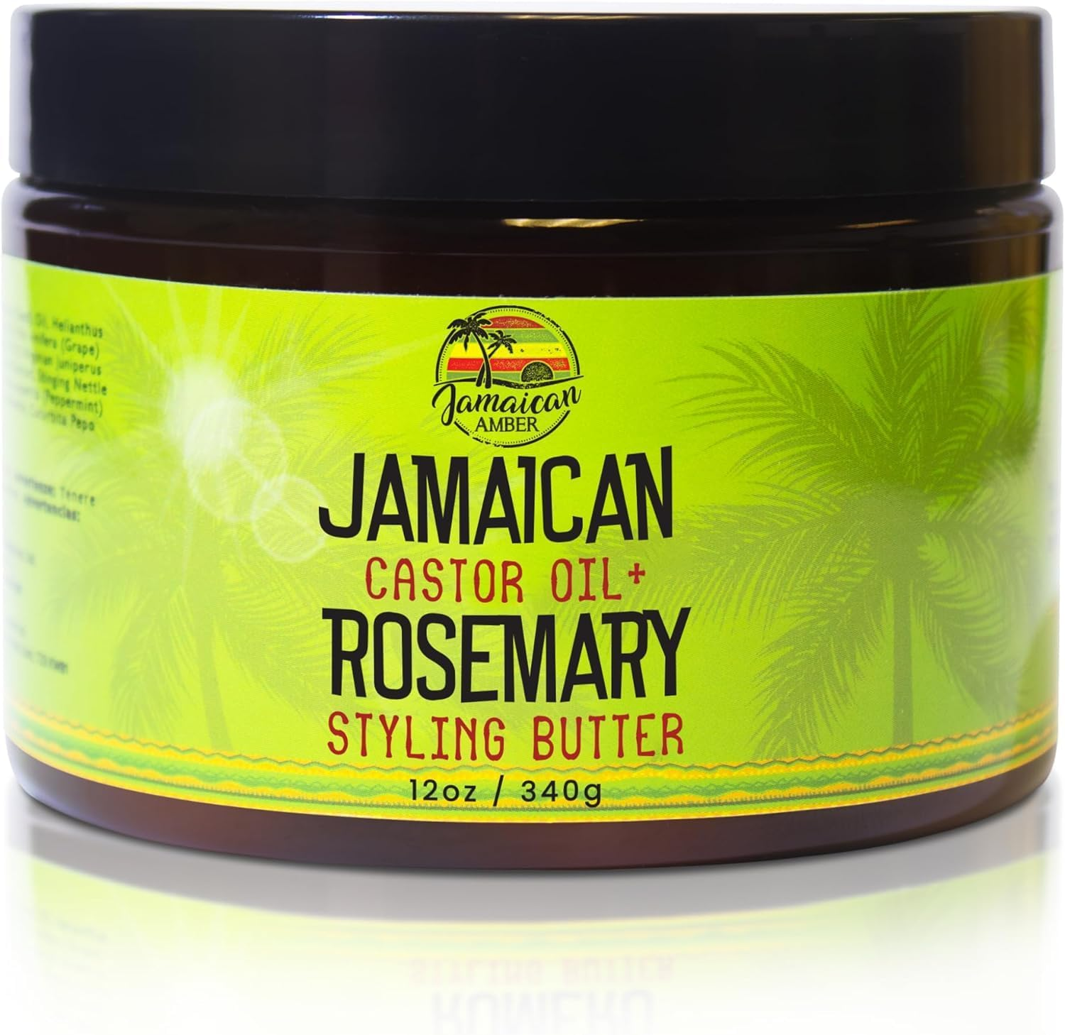 Rosemary Hair Styling Gel &ndash; 12 Fl Oz - with Castor Oil for Strong, Damage-Preventing Hair Locks - Nourishing and Promote Hair Strength by Jamaican Amber image number 2