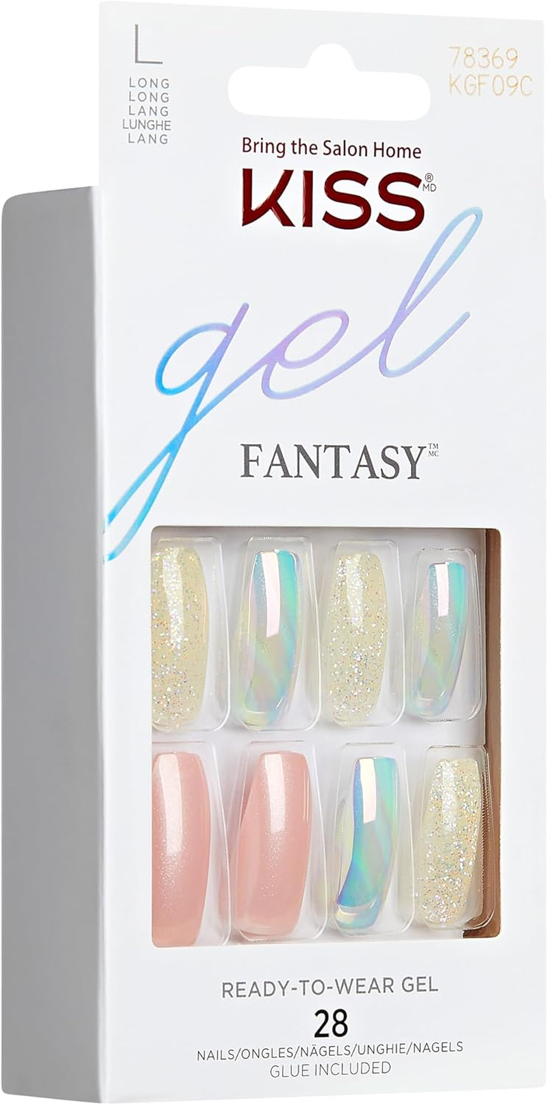 KISS Glam Fantasy Collection, Party'S Over, Special FX Gel Nails, Includes 28 False Nails, Nail Glue, Nail File, and Manicure Stick - Folklore image number 6