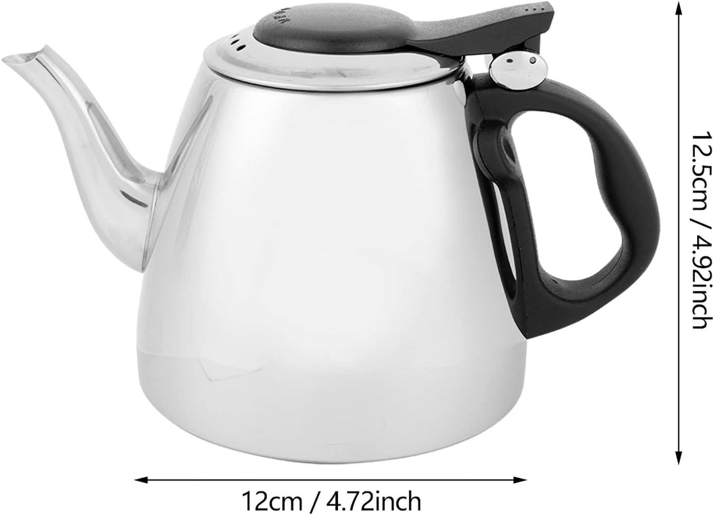 1.2L Stainless Steel Pour over Tea Kettle, Teakettle for Stovetop Induction Stove Top, Fast Boiling Heat Water Tea Pot, Working on Induction Stove, Gas Stove Top image number 2
