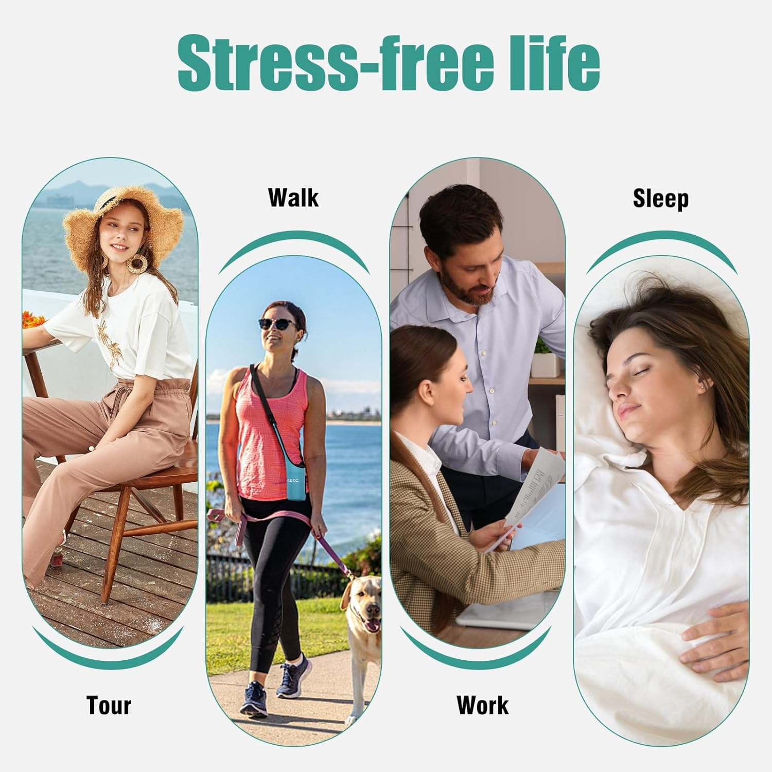 8 Pcs Silicone Toe Spacers &ndash; Yoga Toe Separators for Toe Straightening & Relaxation | Correct Overlapping Toes, Bunions, Hammer Toe | Toe Support Toe Separators for Women & Men (3.98In) TAN image number 2