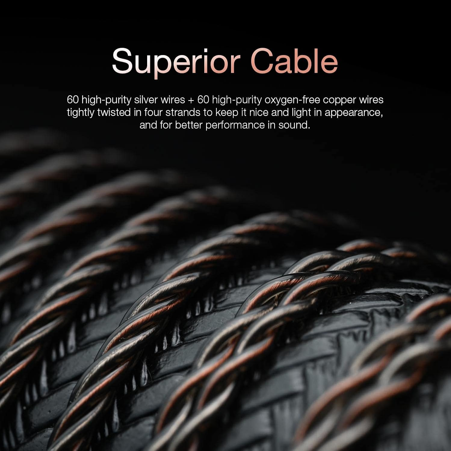 Hidizs MD4 Universal 4BA Drivers IEM, Quad Balanced Armatures In-Ear Earphones,3-Way Crossover, Tuning Switches, In-Ear Monitors with Detachable 2-Pin Cable - Silver image number 5