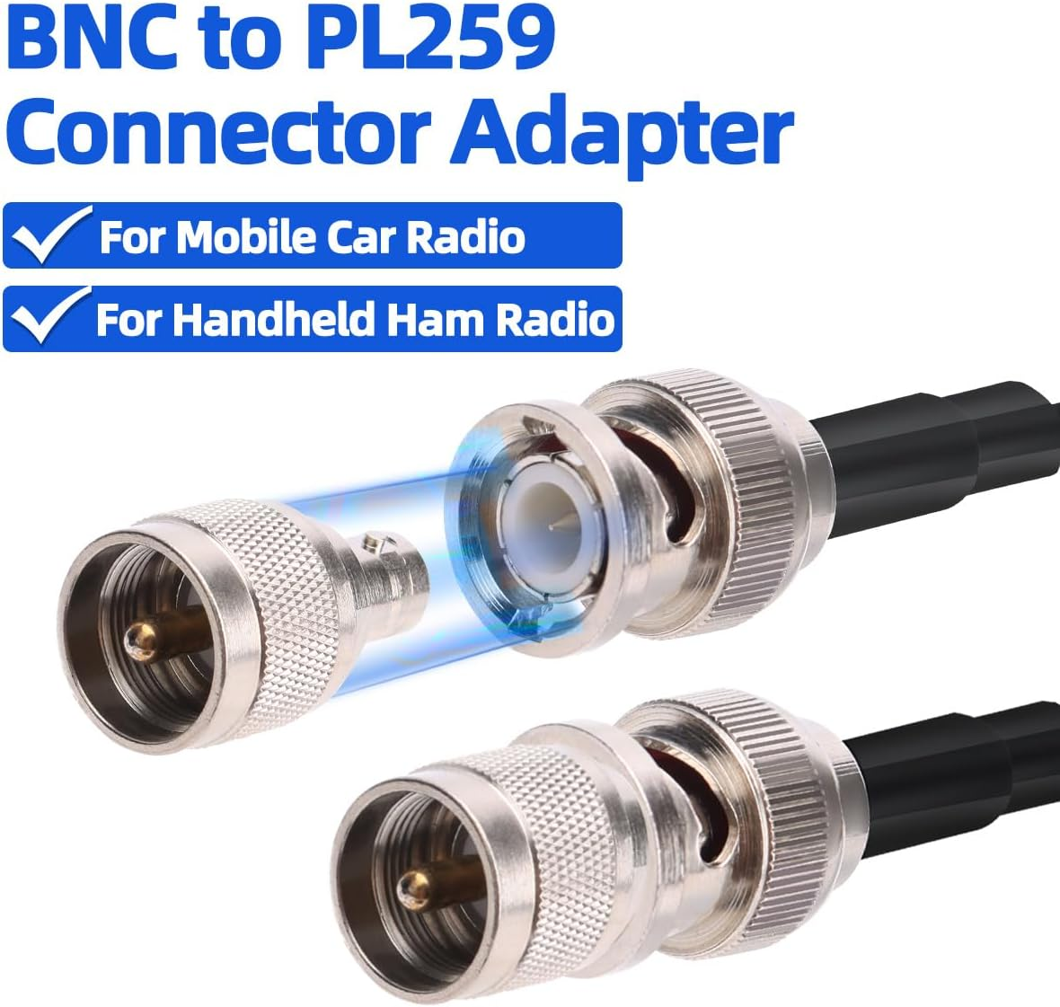 Arridioter CB Radio Antenna Whip Soft 27Mhz Magnetic Mount CB Antenna Kit with PL259 BNC Male Adapter Compatible with Cobra Uniden Midland Maxon Car Mobile Truck Vehicle Portable Handheld CB Radio image number 4