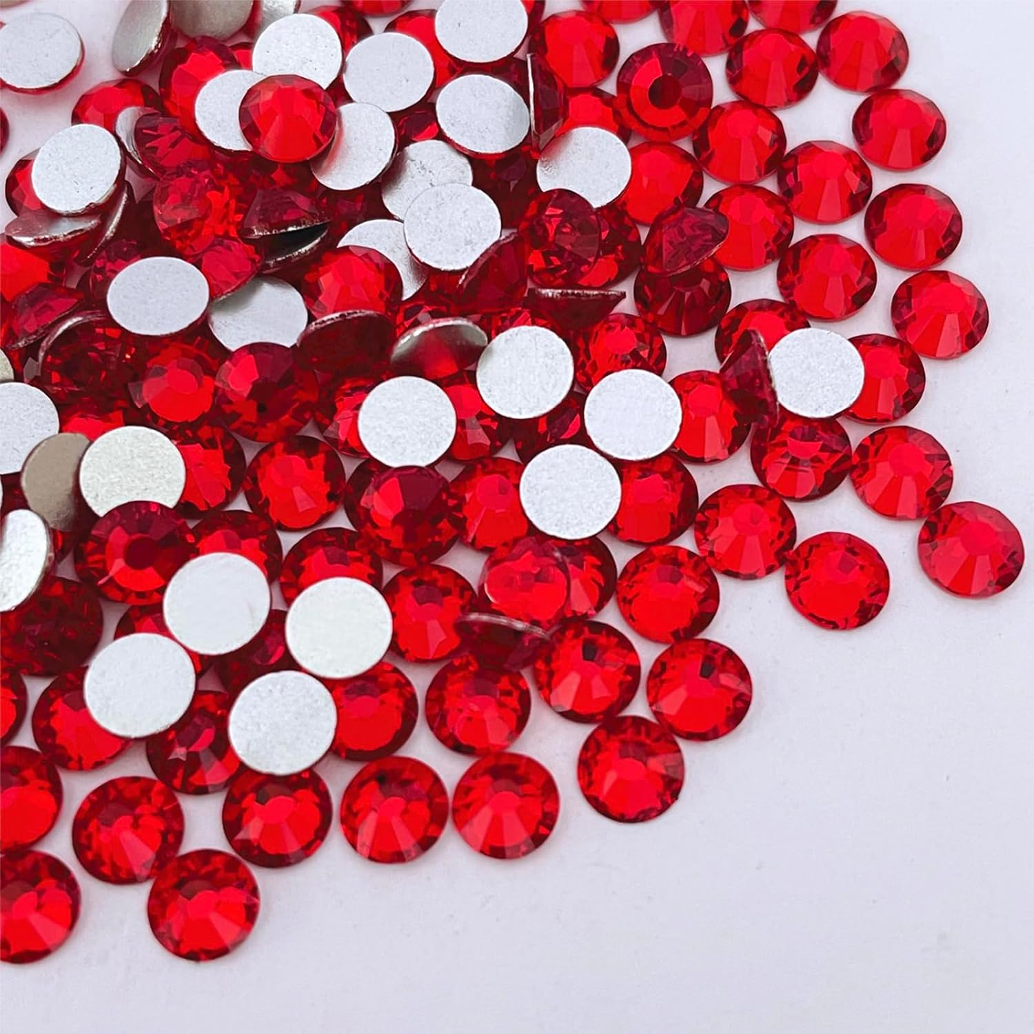 Yantuo Ss16 Light Siam Flatback Rhinestones 2880 Pcs, 20 Gross 4Mm Red Glass Rhinestone for Crafts, Costumes,Weddings,Shoes,Tumbler