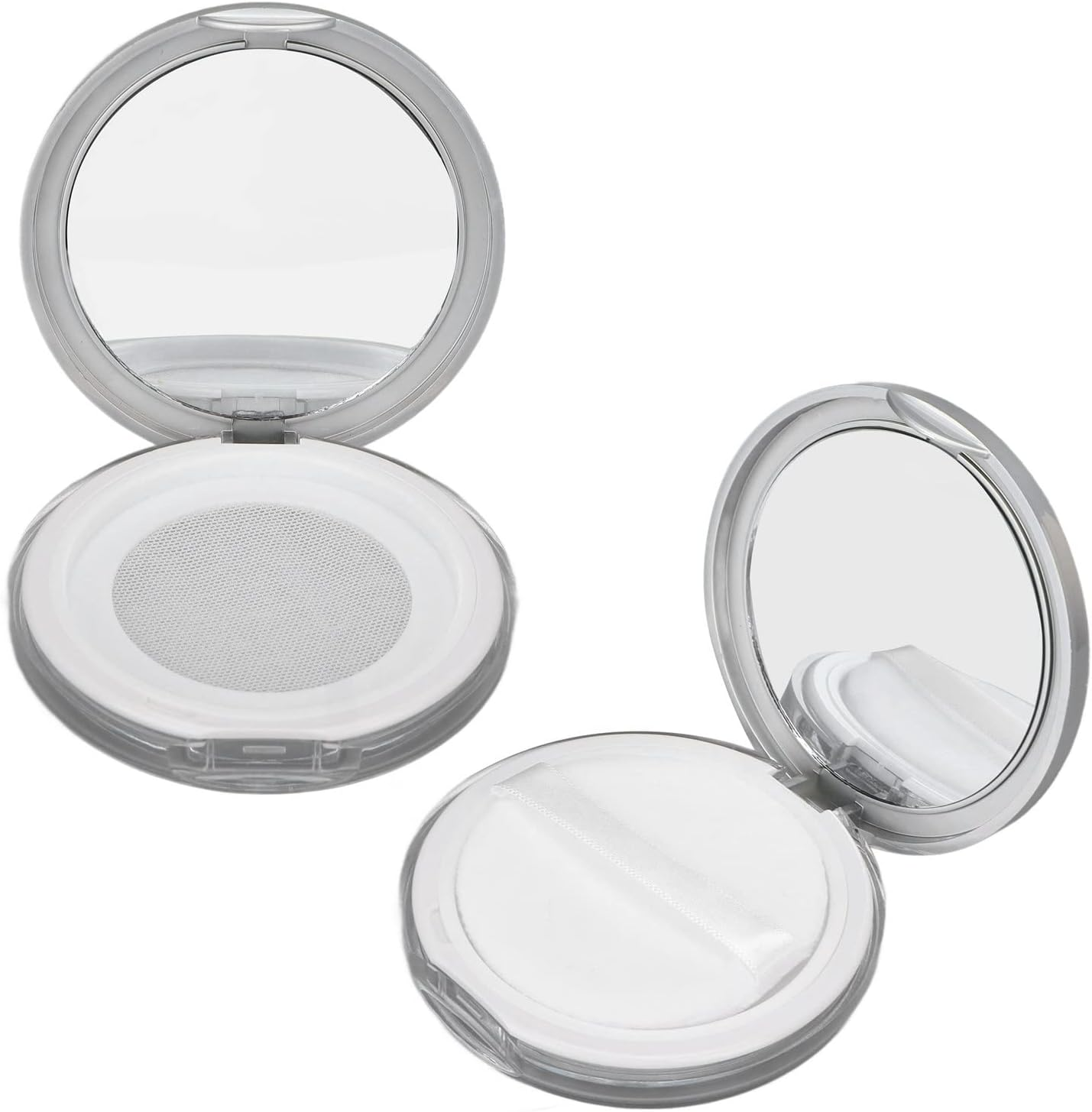 Plastic Empty Powder Container, Leak Proof Refillable Loose Powder Box for Foundation Compact Powder Travel Soft Puff Loose Powder Compact Container for Insensitive Skin image number 2