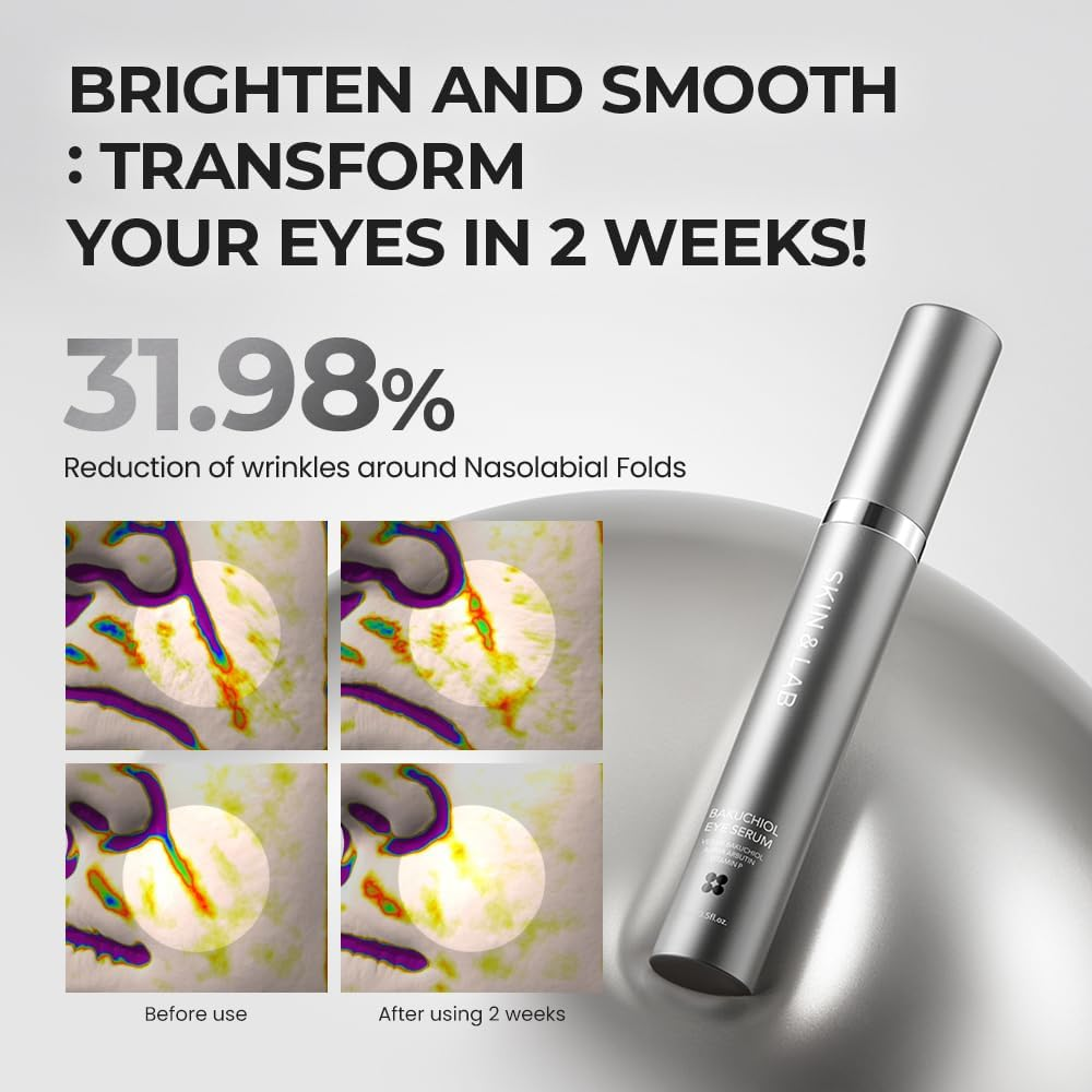 [SKIN&LAB] Bakuchiol Eye Serum with Caffeine, Roll-On Korean under Eye Serum, Anti-Aging Wrinkle Care for Fine Lines, Vegan, Cruelty-Free, 0.5 Fl. Oz image number 3