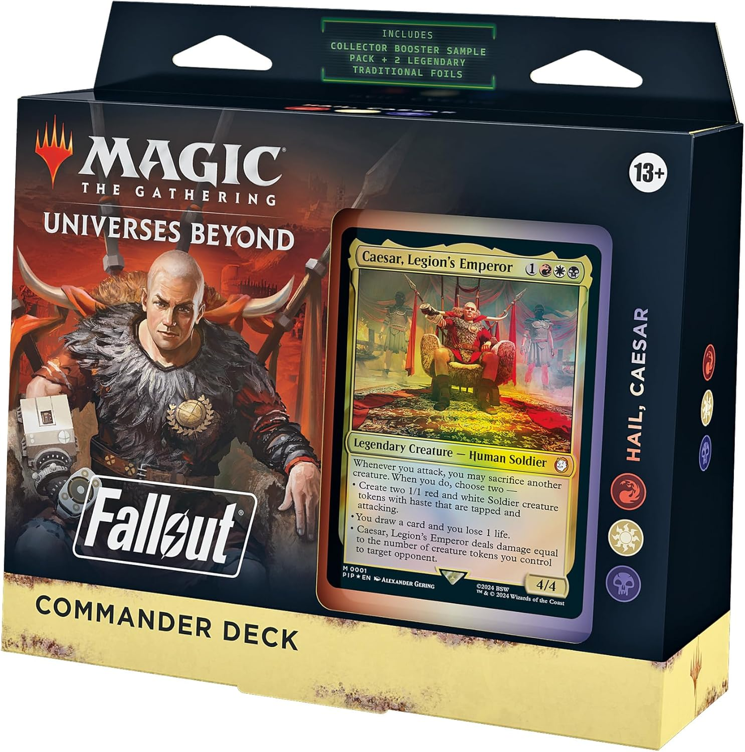 Magic: the Gathering Fallout Commander Deck - Scrappy Survivors (100-Card Deck, 2-Card Collector Booster Sample Pack + Accessories) image number 3