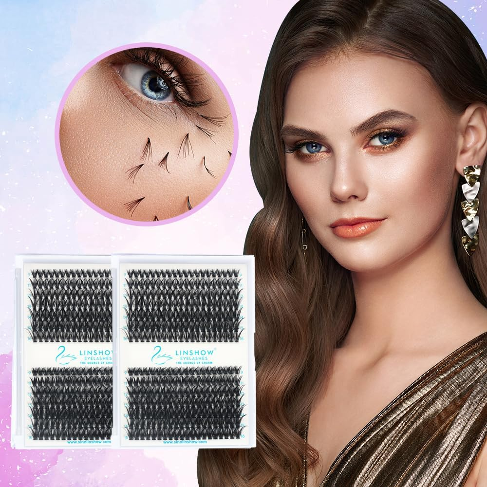 280Pcs Cluster Lashes Faux Mink False Eyelashes 30/40D Mix 9-16Mm C/D Curl DIY Individual Lashes Russia Volume Soft Natural Lashes (40/50D C Curl)