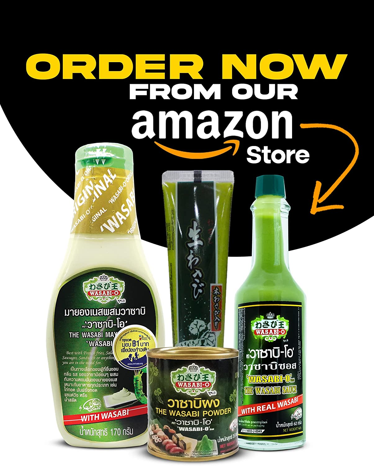 Wasabi-O Wasabi Powder with Real Wasabi (Japanese Horseradish) - No Artificial Ingredients, 1.24Oz (35G) | Best as Wasabi Paste, Flavoring or Ingredient for Sushi, Salmon, Seafood and Grilled Meats image number 6