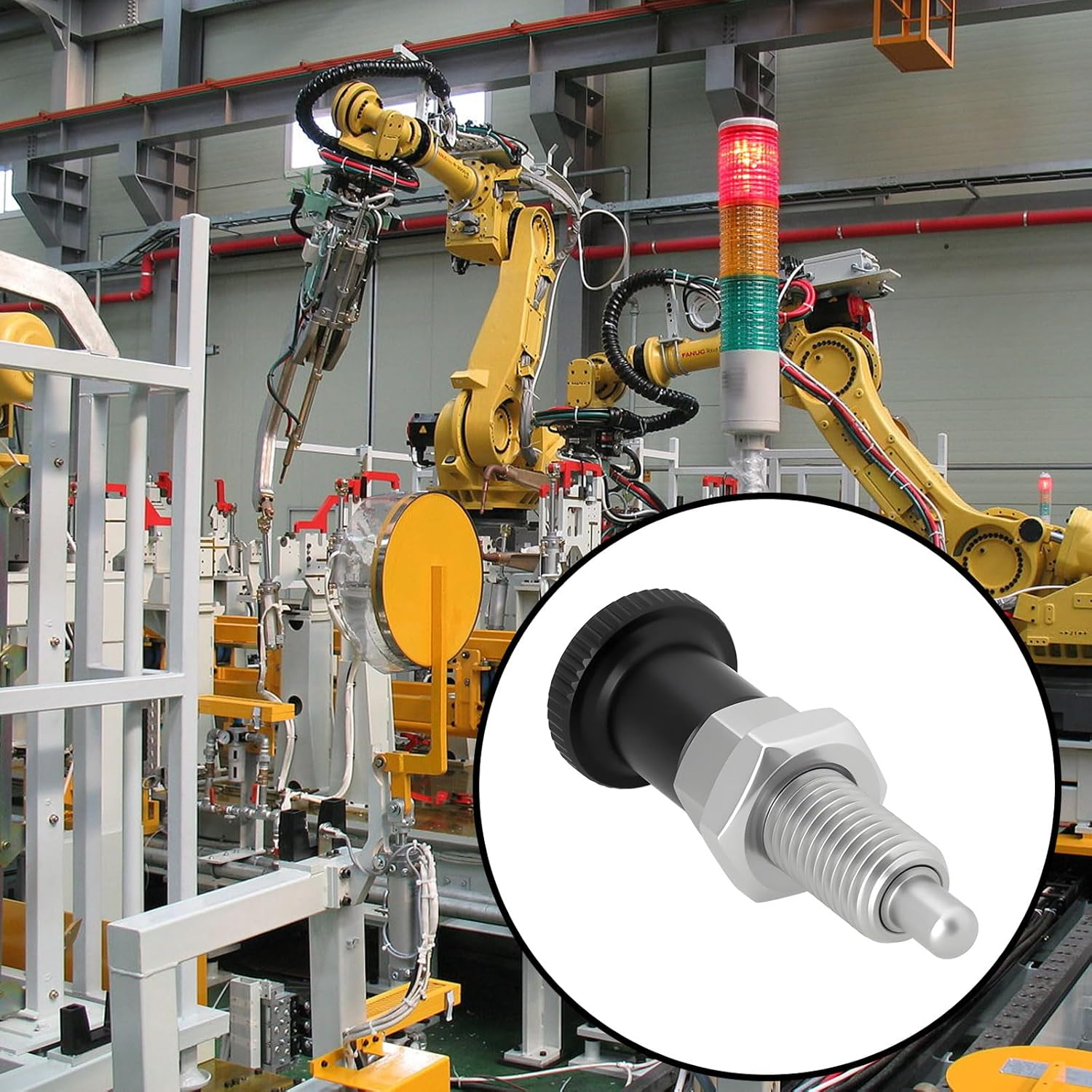 LT Easiyl M8 Reset Type Spring Pin Stainless Steel round Head Spring Indexing Pin Suitable for Mechanical Equipment Fixtures Molds image number 5