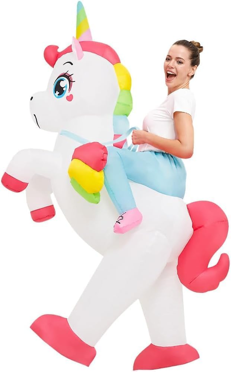 Inflatable Adult Unicorn Costume for Funny Inflatable Costume, Blow up Costume Halloween Party Cosplay for Men Women image number 1