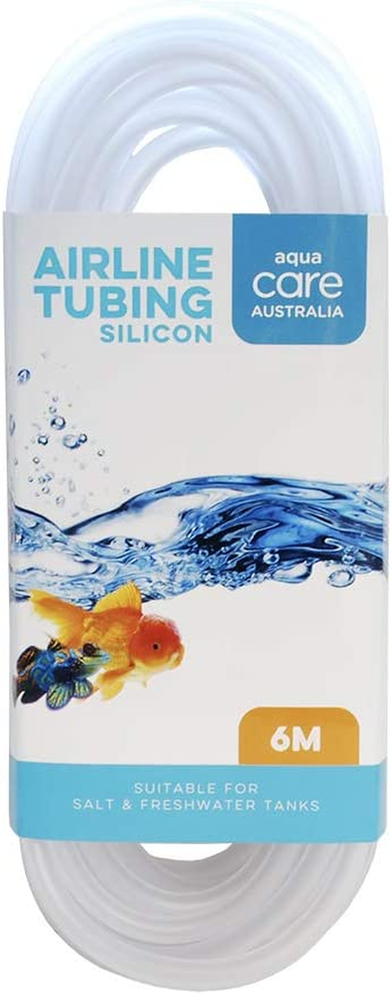 Aqua Care Aquarium 6M Airline Tubing Silicone - Suitable for Saltwater & Freshwater Tanks, Fish Tank