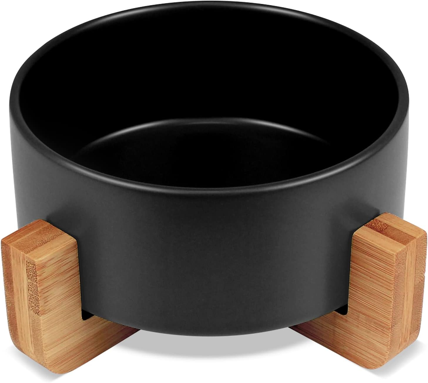 KPWACD Ceramic Dog Bowl with Anti-Slip Stand, 14 OZ, Suitable for Cats, Dogs, Rabbits, Hamsters - Green