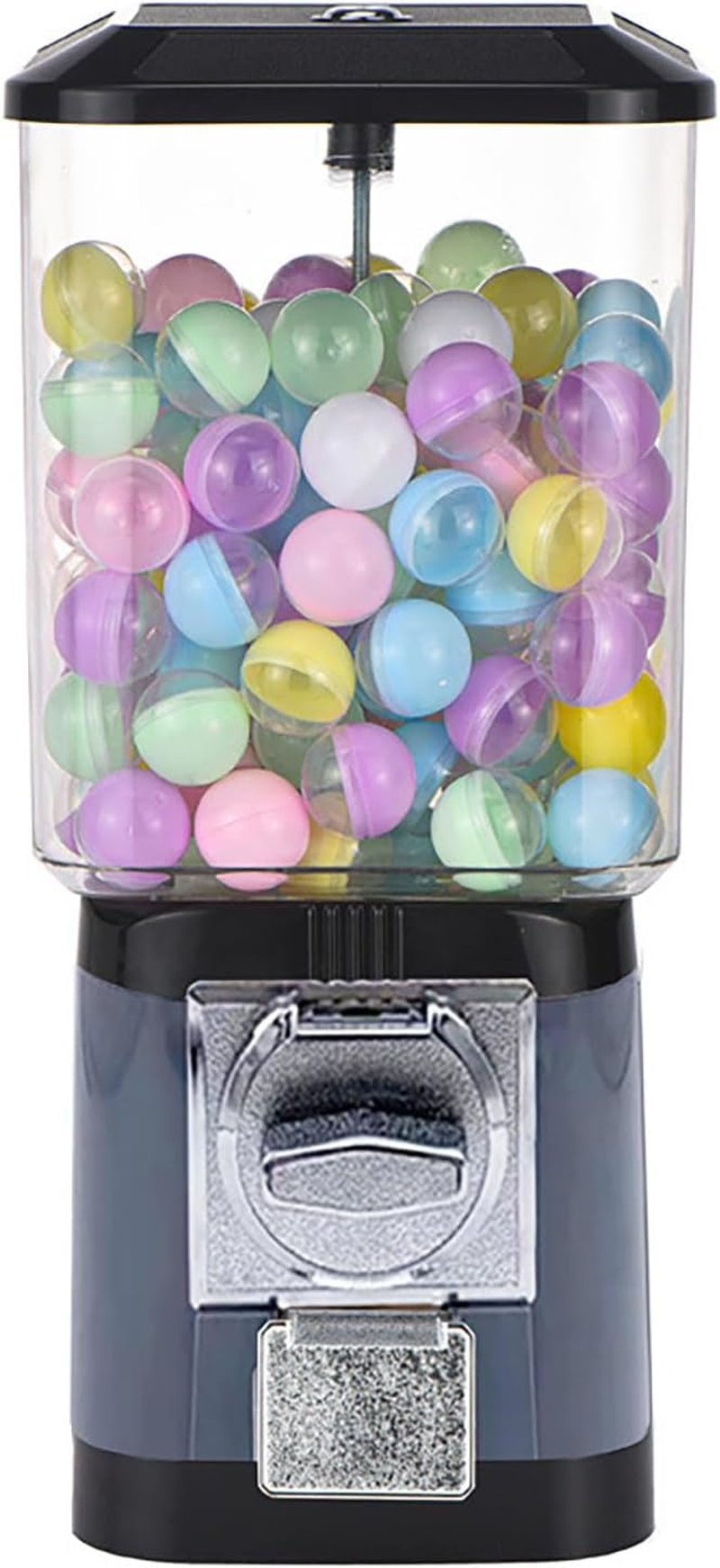 Capsules Vending Machine, Candy Gumball Vending Machine with 200 Balls, Toy Balls Dispenser for Gadgets, Capsules Bouncy Ball Dispenser for Game Retail Stores,Black-Capsuleshell