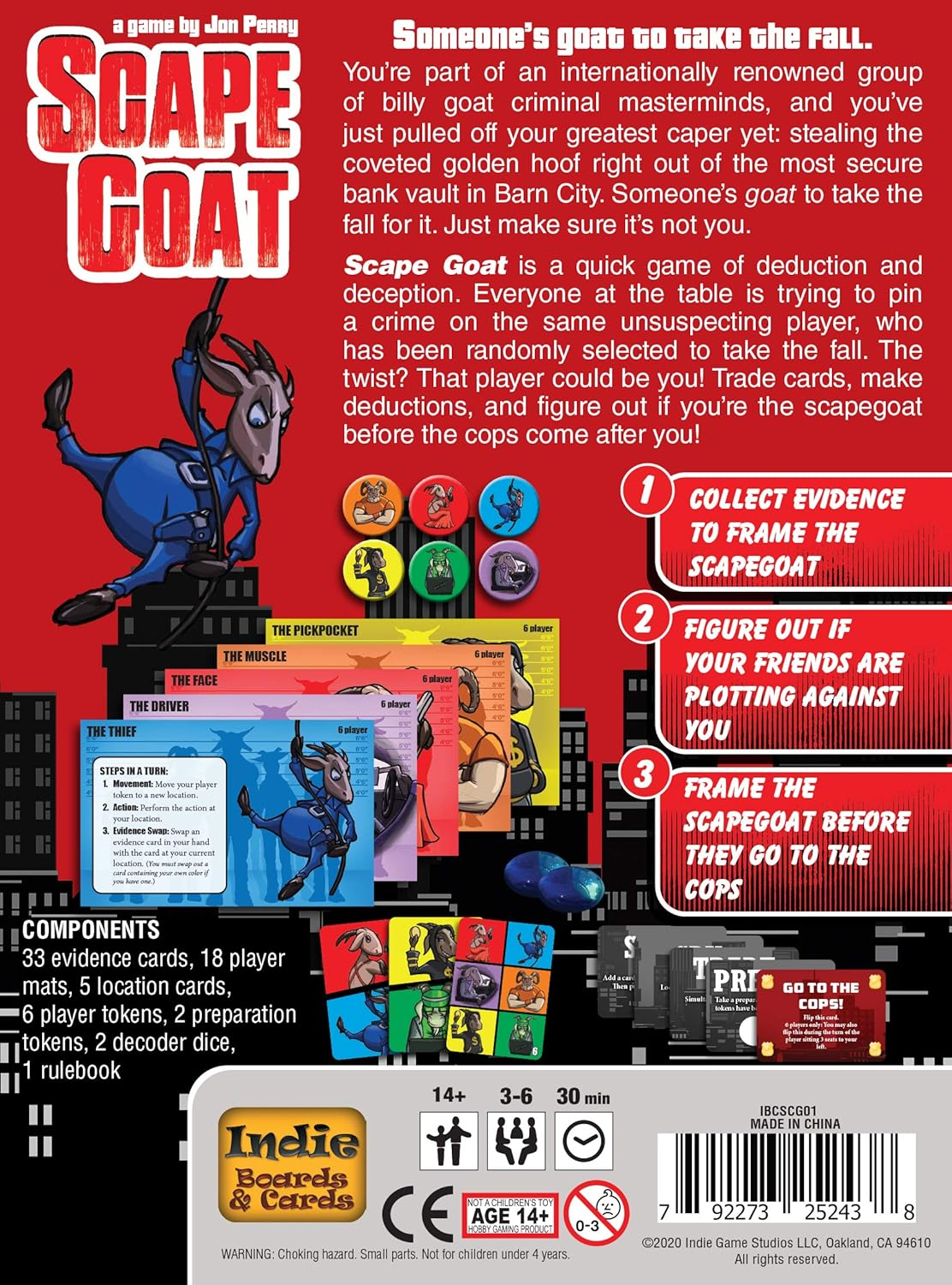 Indie Boards and Cards Scape Goat Multi: Board Game, 3 to 6 Players, Ages 14+