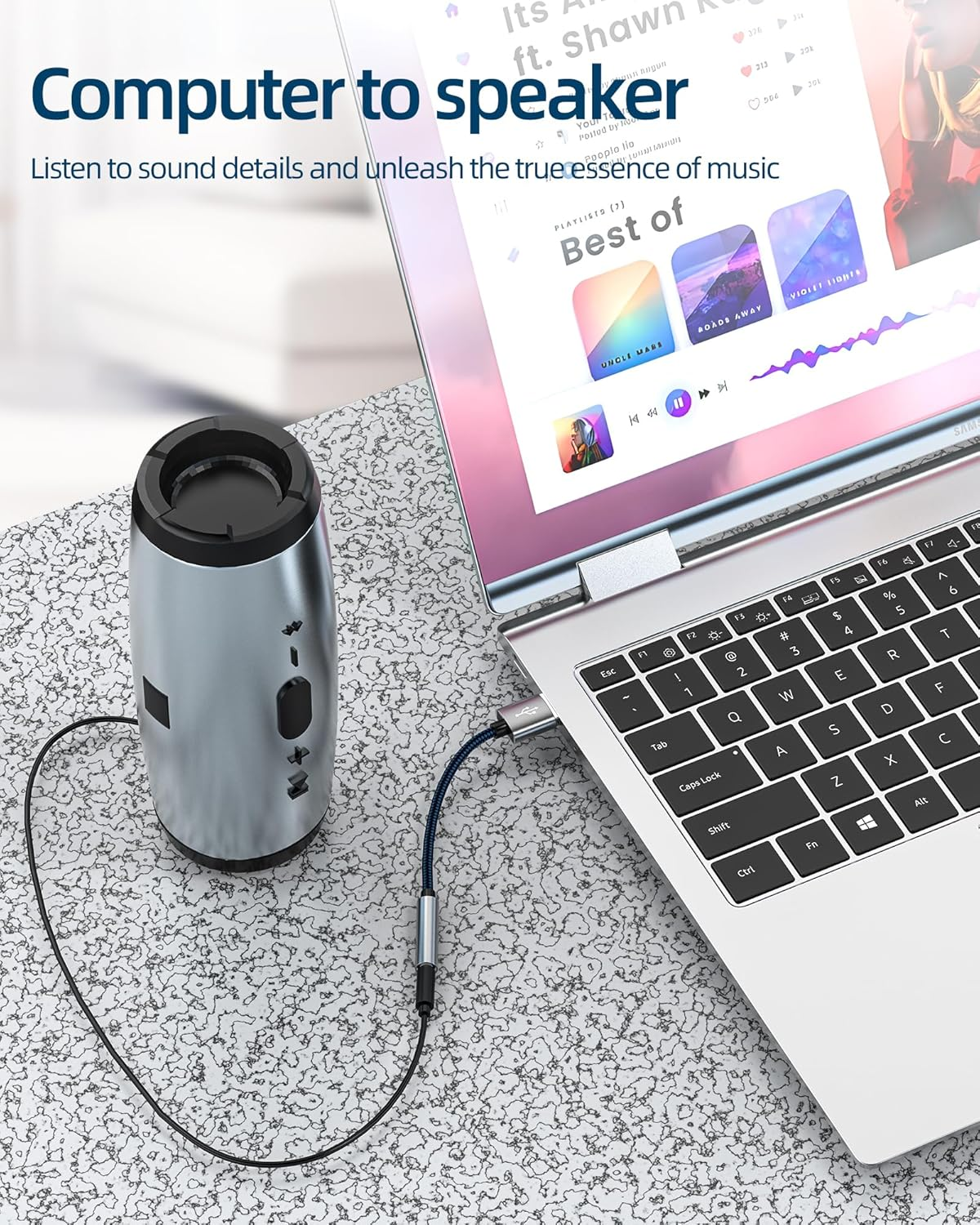 USB Male to 3.5Mm Female Headphone Audio Jack Adapter Sound Card Converter Dac Digital Headset Auxiliary USB-A Port Microphone Interface Cable Dongle Stereo Computer Laptop Device Splitter Accessories image number 5