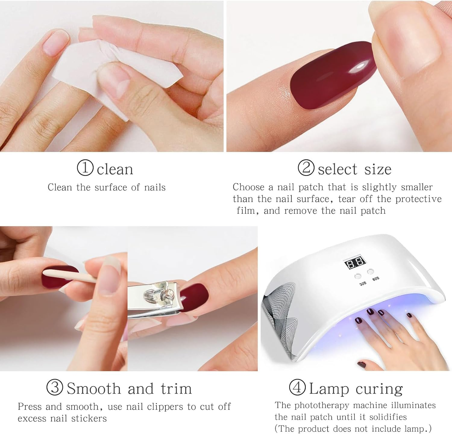 JMEOWIO Nail Foil UV Hardening Cream Pink UV Gel Toenail Strips Nail Stickers Nail Stickers Toenails Art Decoration Nail Design Accessories image number 4