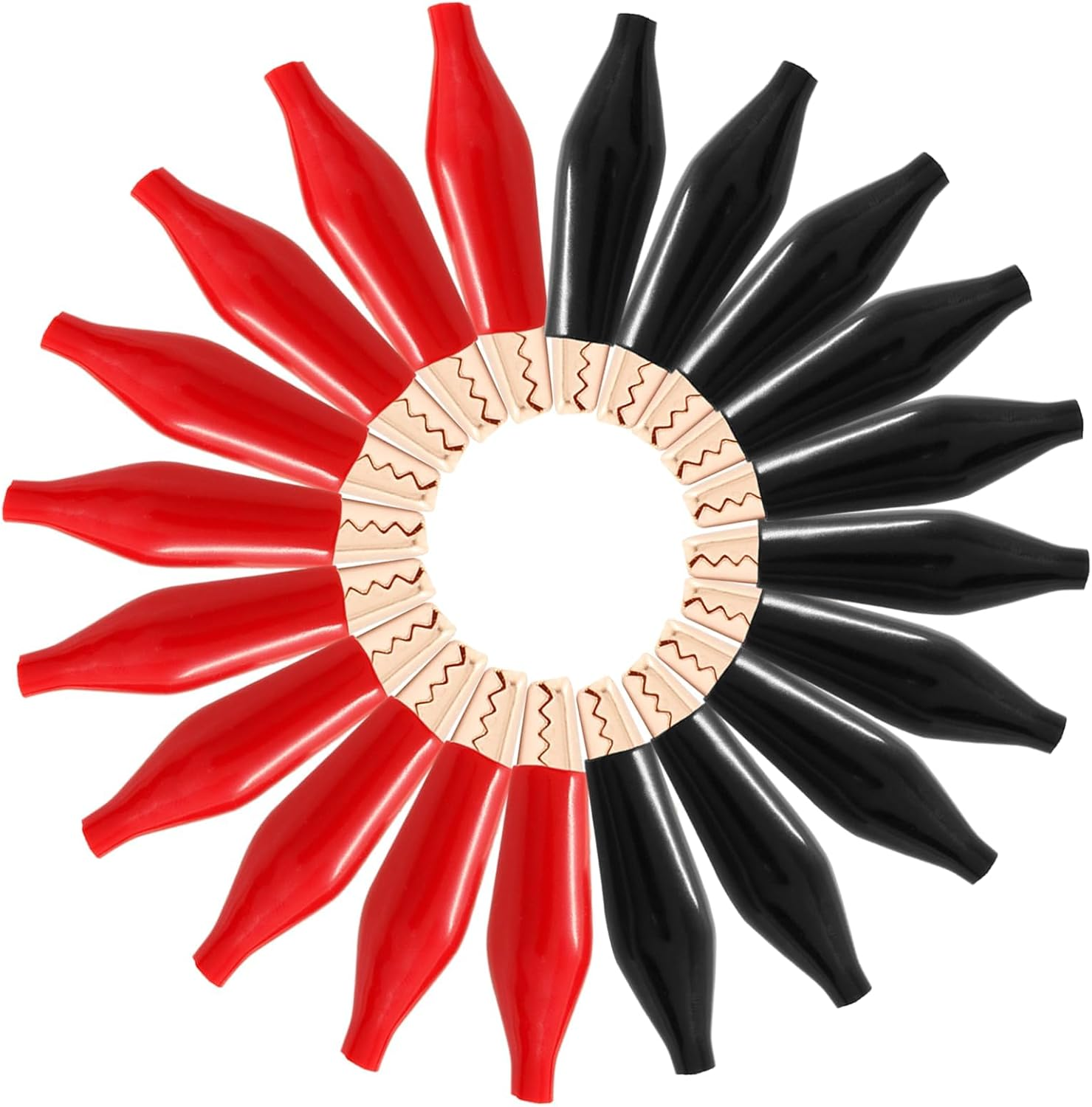 20Pcs Alligator Clips Mini Size 1&rdquo;/28Mm 5A Clamps Crocodile Electrical Test Clamps Jumper Helper with Protective Insulation Cover image number 1