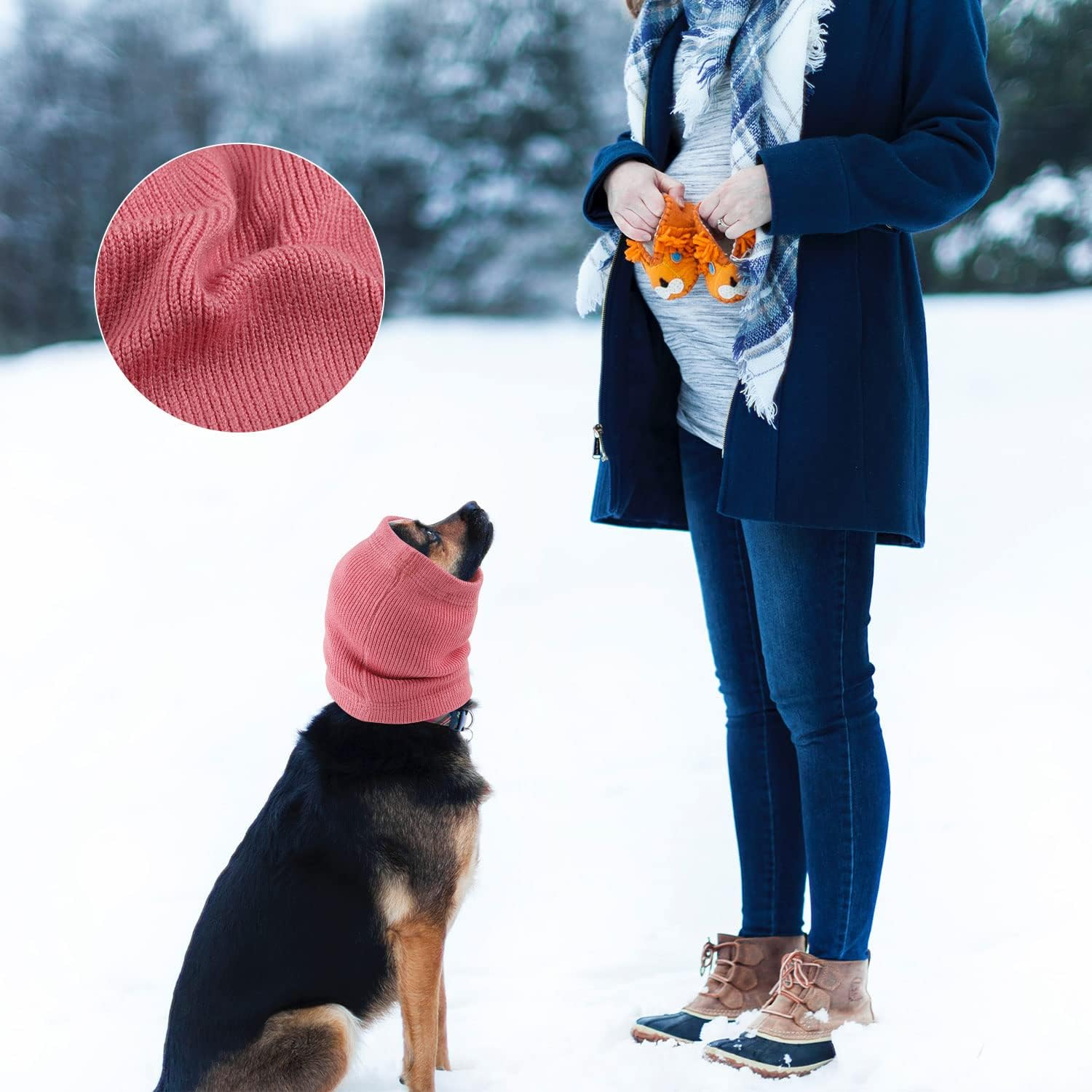 AIEX Dog Ear Cover - Cotton Snoods, No Flap Wraps, Sound Proof Muffs, Neck and Ear Warmer, Protection for Noise Reduction and Relaxation image number 1