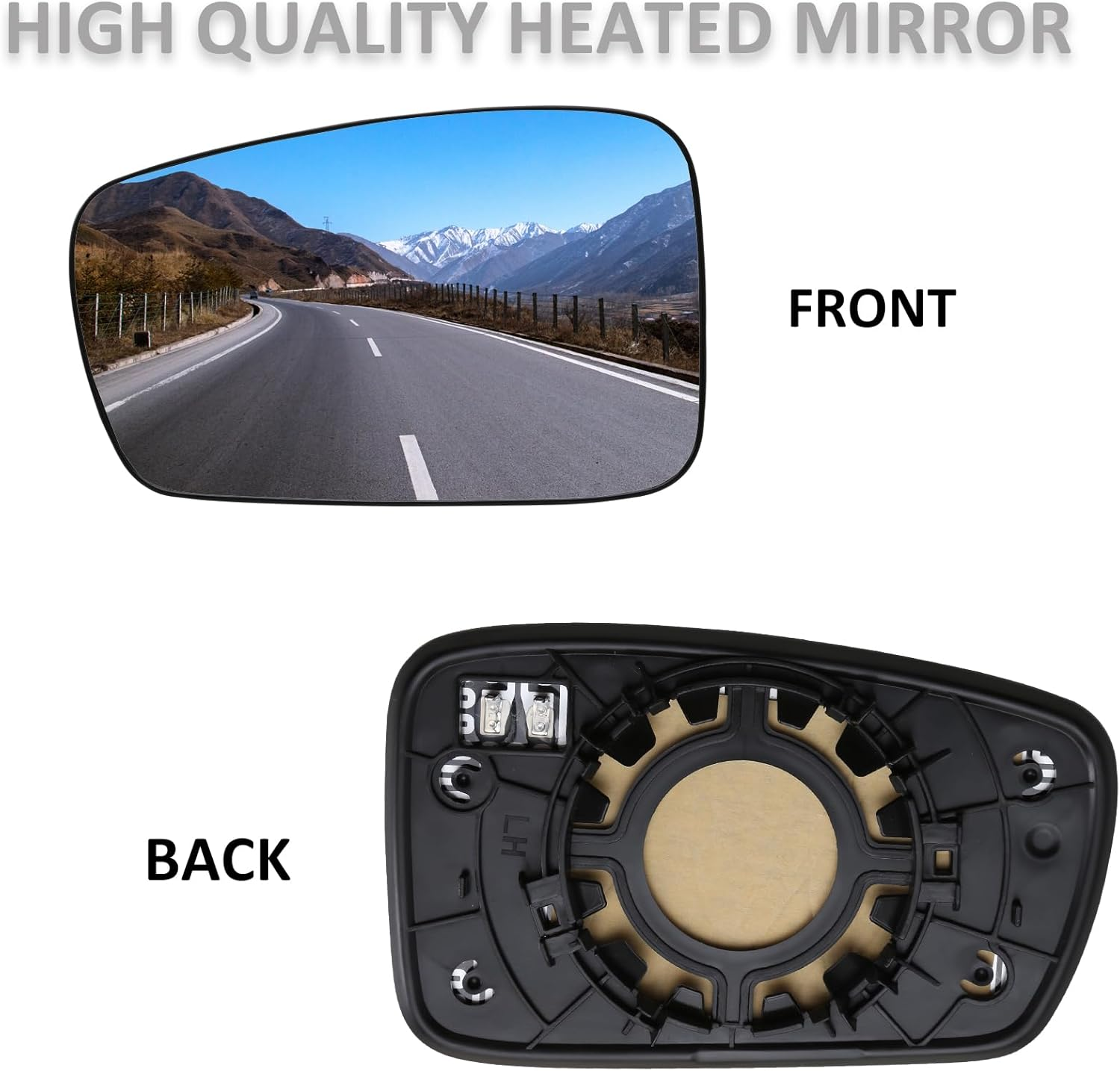LOIYLLEN Left Side Mirror Replacement for Hyundai Sonata 2011 2012 2013 2014, Automotive Replacement Parts - Left Side Mirror Glass, Rear View Mirrors Glass with Power Heated image number 3