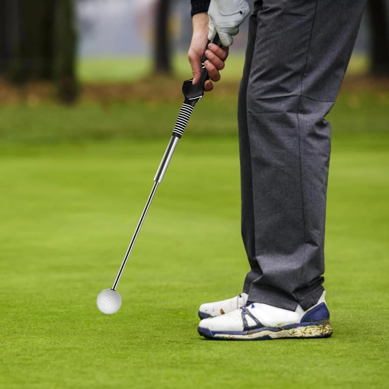 Quhoxdye Retractable Swing Training Aid, Grip Trainer & Golf Swing Trainer for Warm-Up, Right-Handed Club for Indoor Practice, Golf Accessories - Strength & Tempo image number 1