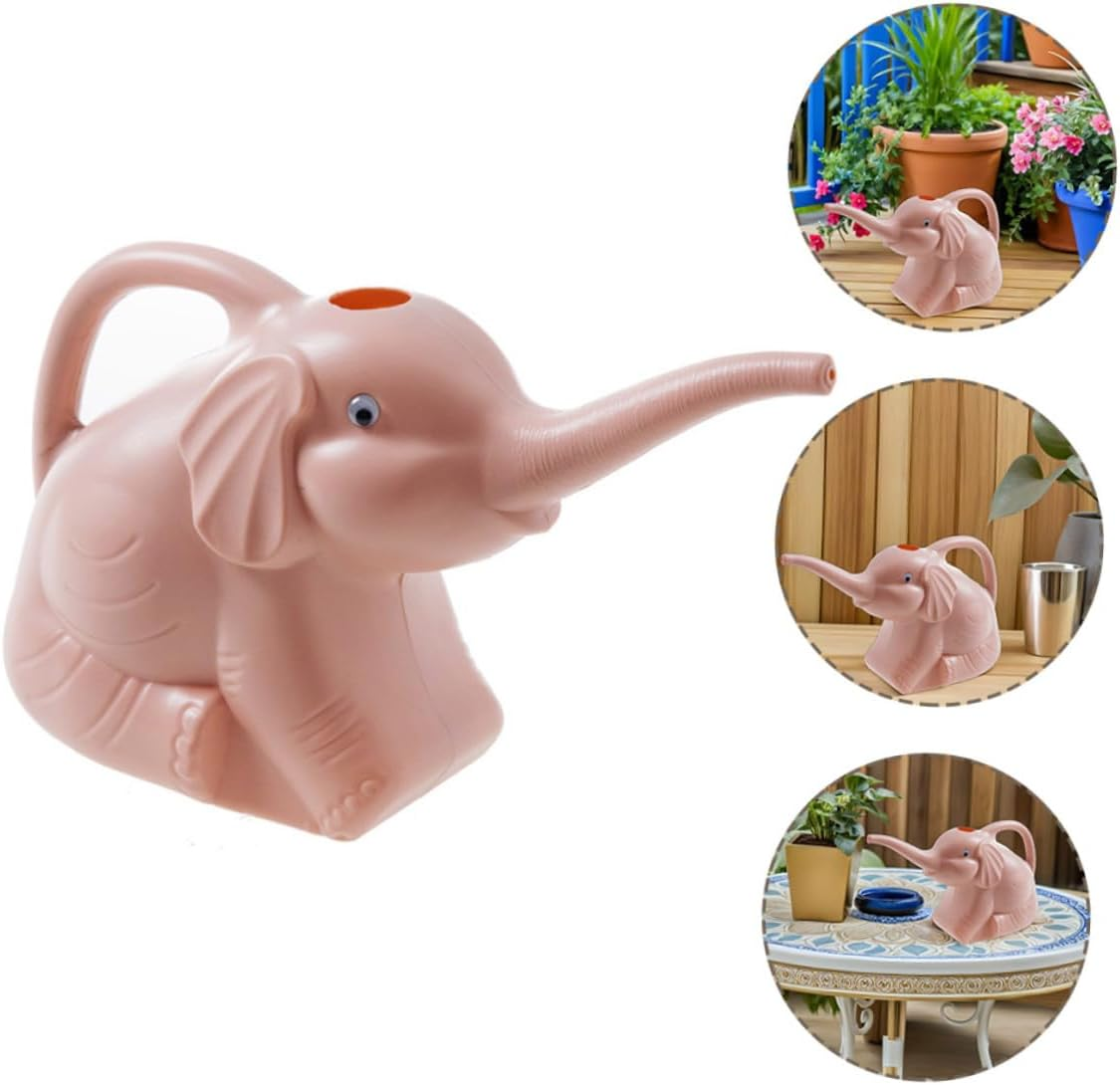 BCOATH Elephant Watering Can Plants Watering Kettle for Home Gardening Tool with Long Spout and Sprinkler Function Garden Supplies for Indoor Outdoor Plants Use Sturdy Lightweight Design image number 1