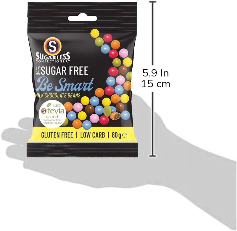 Sugarless Confectionery Be Smart Chocolate Beans 80G image number 4