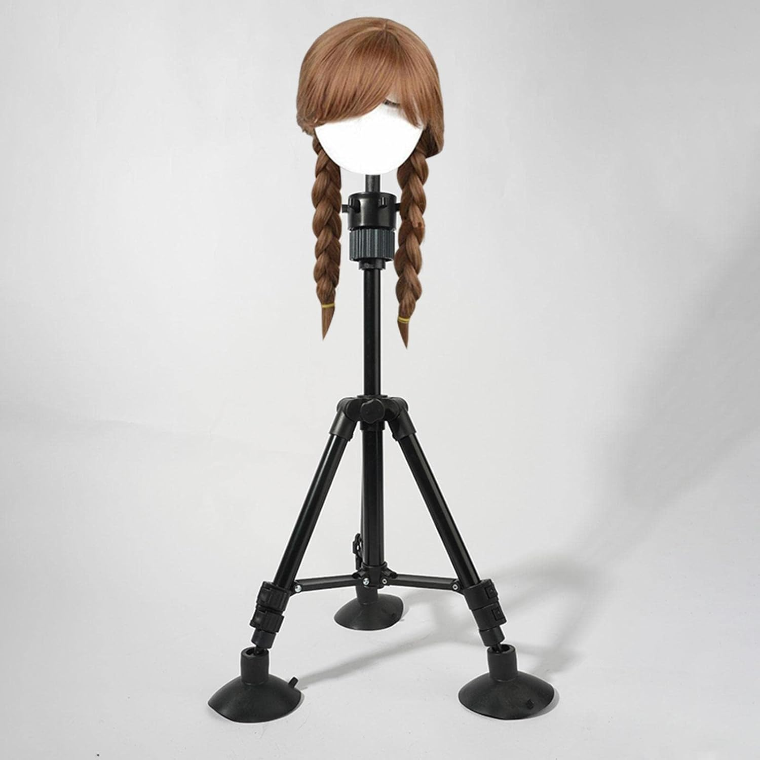 Eigell Wig Stand Tripod for Cosmetology Hairdressing Training Manikin Head Tripod Protable image number 5