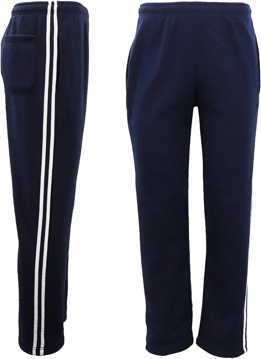 Zmart Australia Men'S Fleece Lined Casual Sports Track Striped Sweat Pants Trousers Gym Trackies