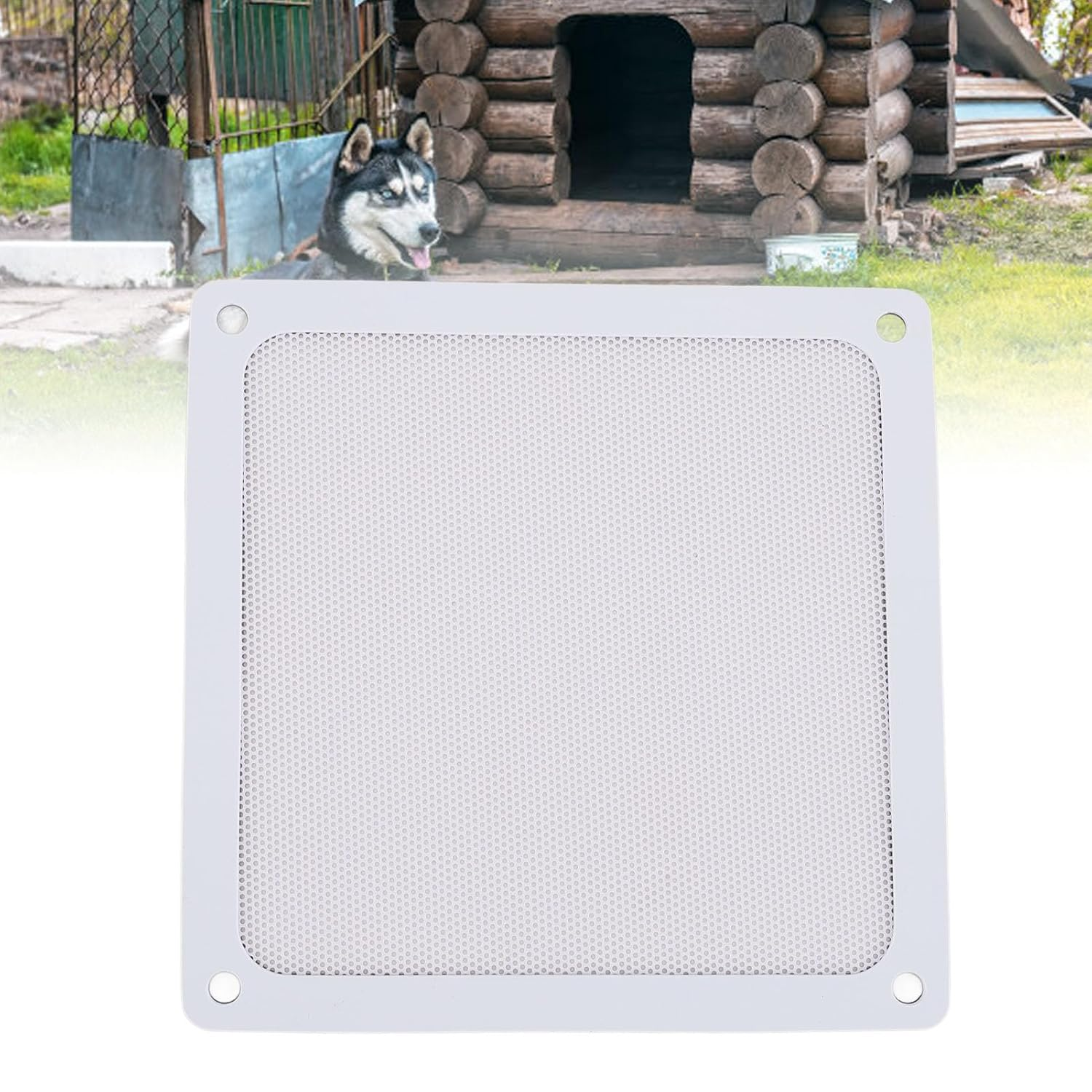 PC Fan Dust Filter, Protective Fine Mesh 5.51X5.51In Magnetic Frame Computer Fan Filter Grills for PC Case Fan for Chicken Coop Vent (White)
