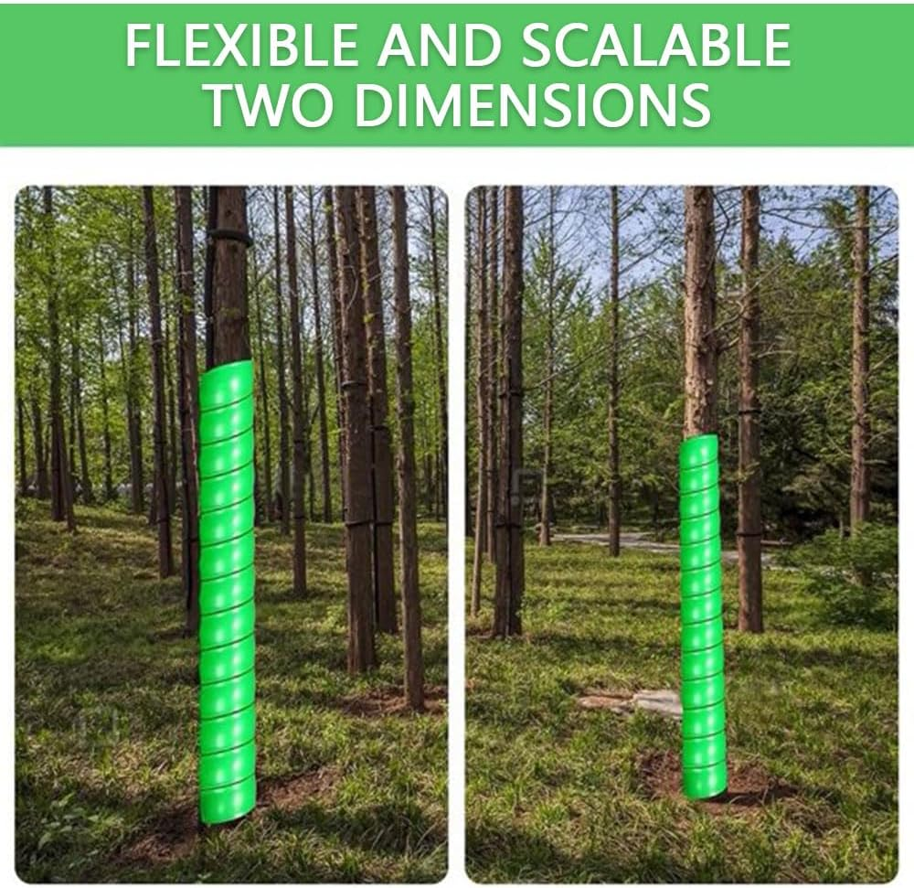 6 Pcs Tree Trunk Protectors &ndash; 2 Sizes Plastic Spiral Tree Guards Wraps, Bark Protector Tubes for Saplings, Shield Trees from Deer, Rabbits, Cats, Rodents, Mowers & Trimmers image number 4
