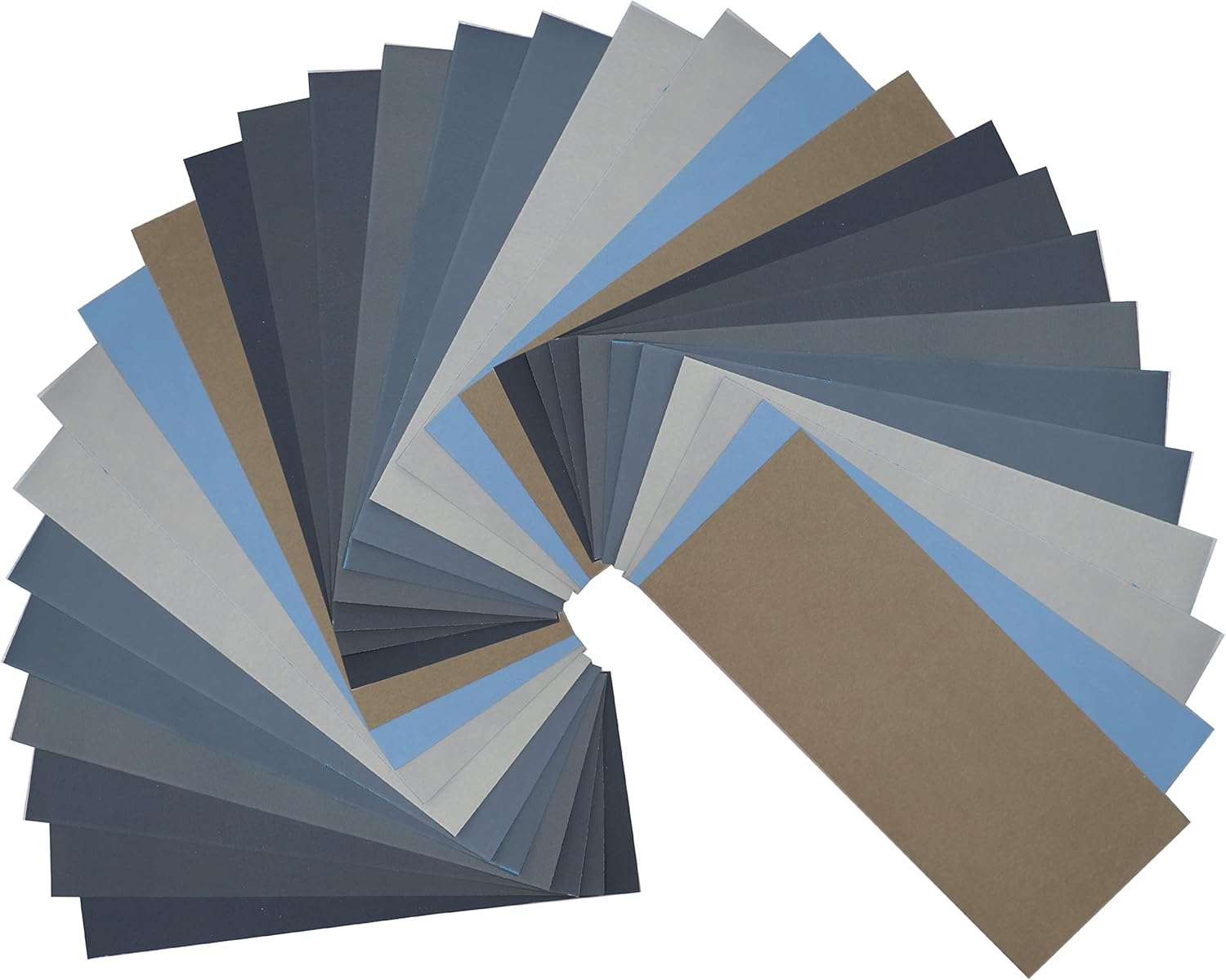 9 X 3.6 Inch 30 PCS #1000-#12000 Wet Dry Sanding Sheet Paper 1000/1200/1500/2000/2500/3000/5000/7000/8000/12000 Grit Each 3PCS for Sanding Polishing (30 PCS #1000-#12000 Grit) image number 1